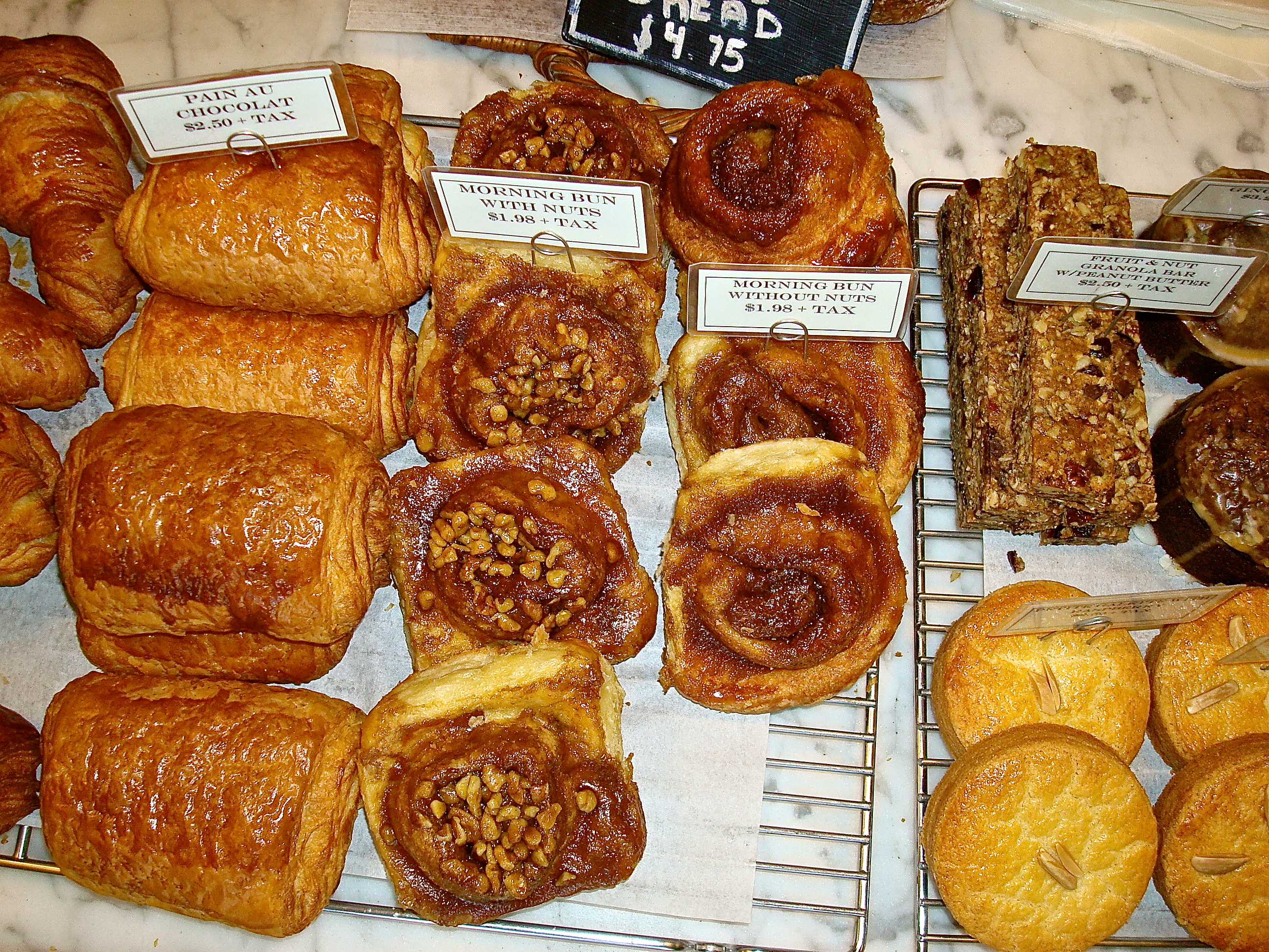 pain au chocolat and morning buns at standard baking co.