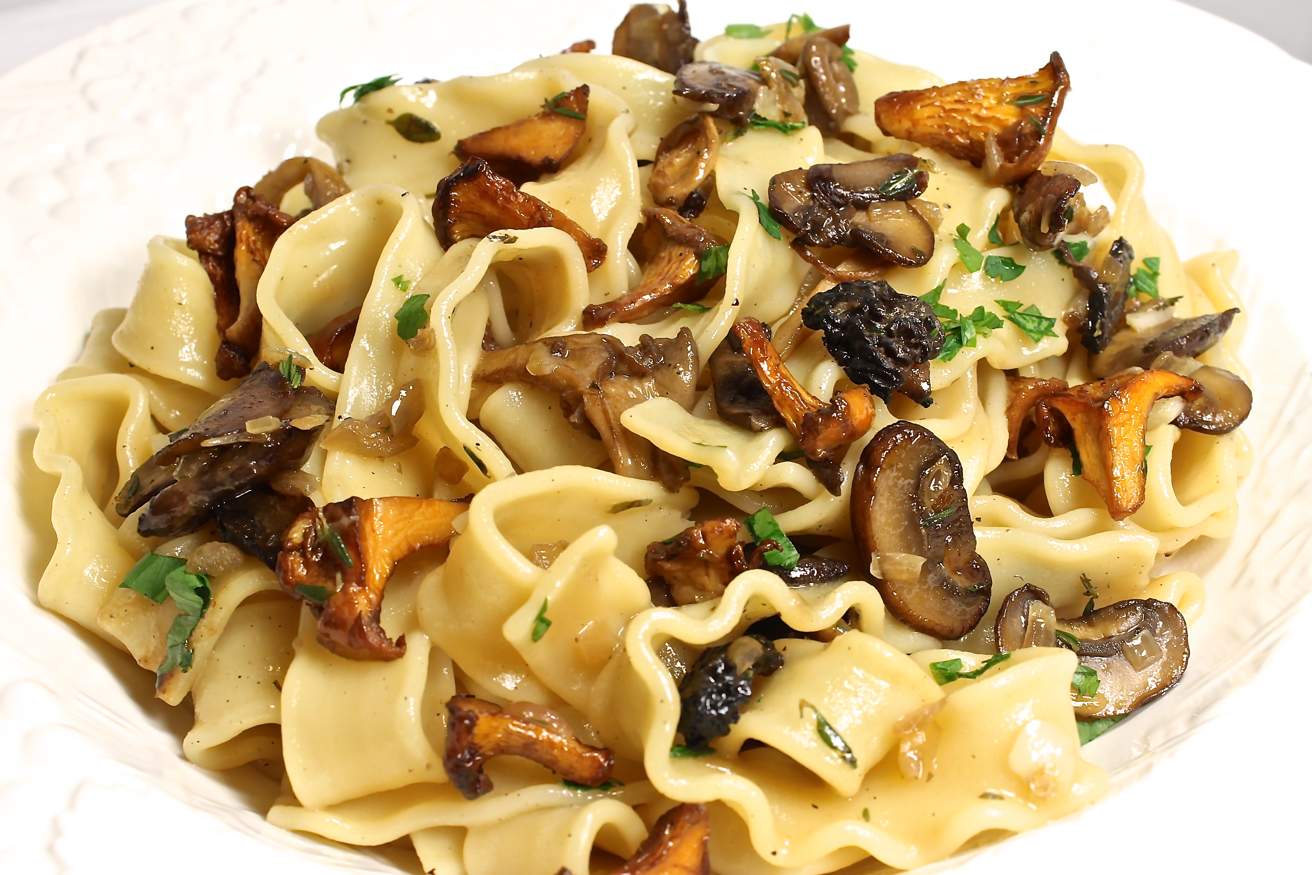pasta with wild mushrooms