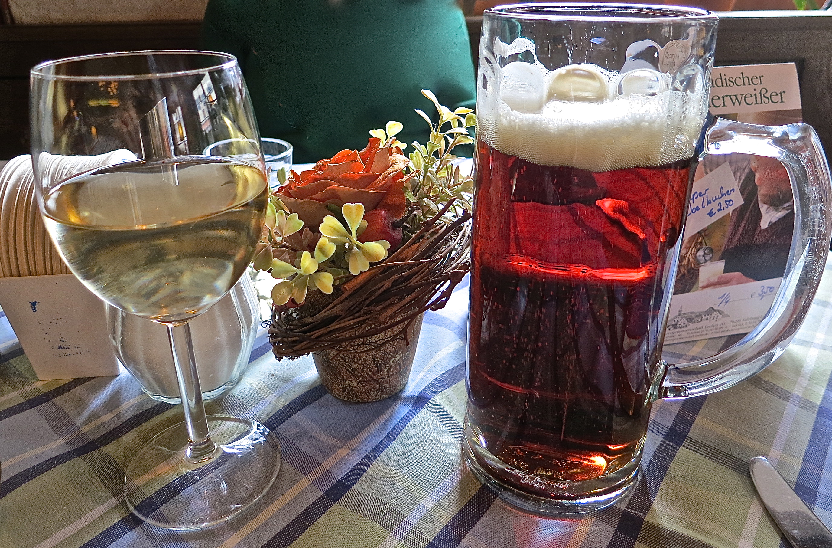 IMG_0480 A Mug Of Beer And A Glass Of Wine