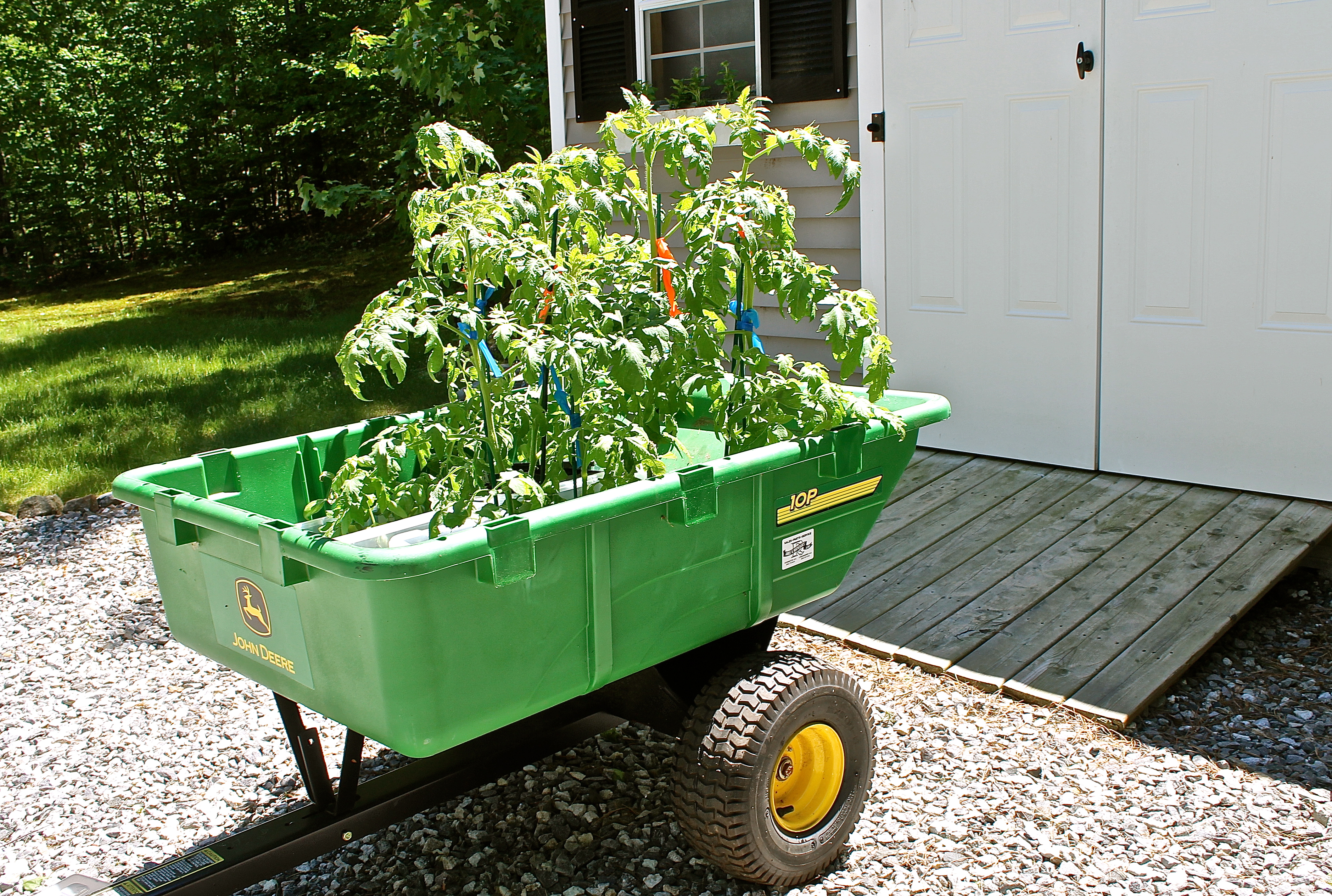 John Deere Wagon Used As A Rolling Green House