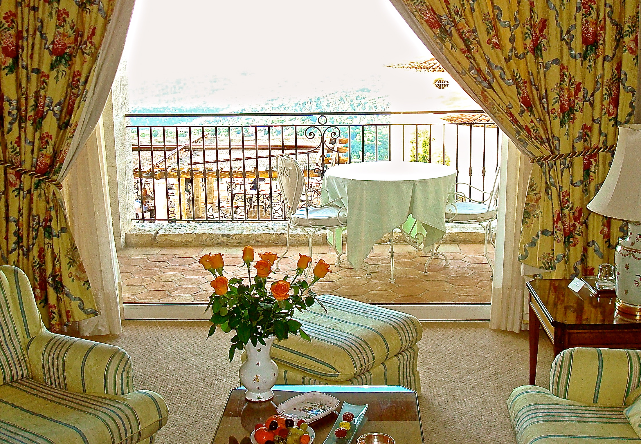 Mediterranean View From The Hotel Room And Balcony