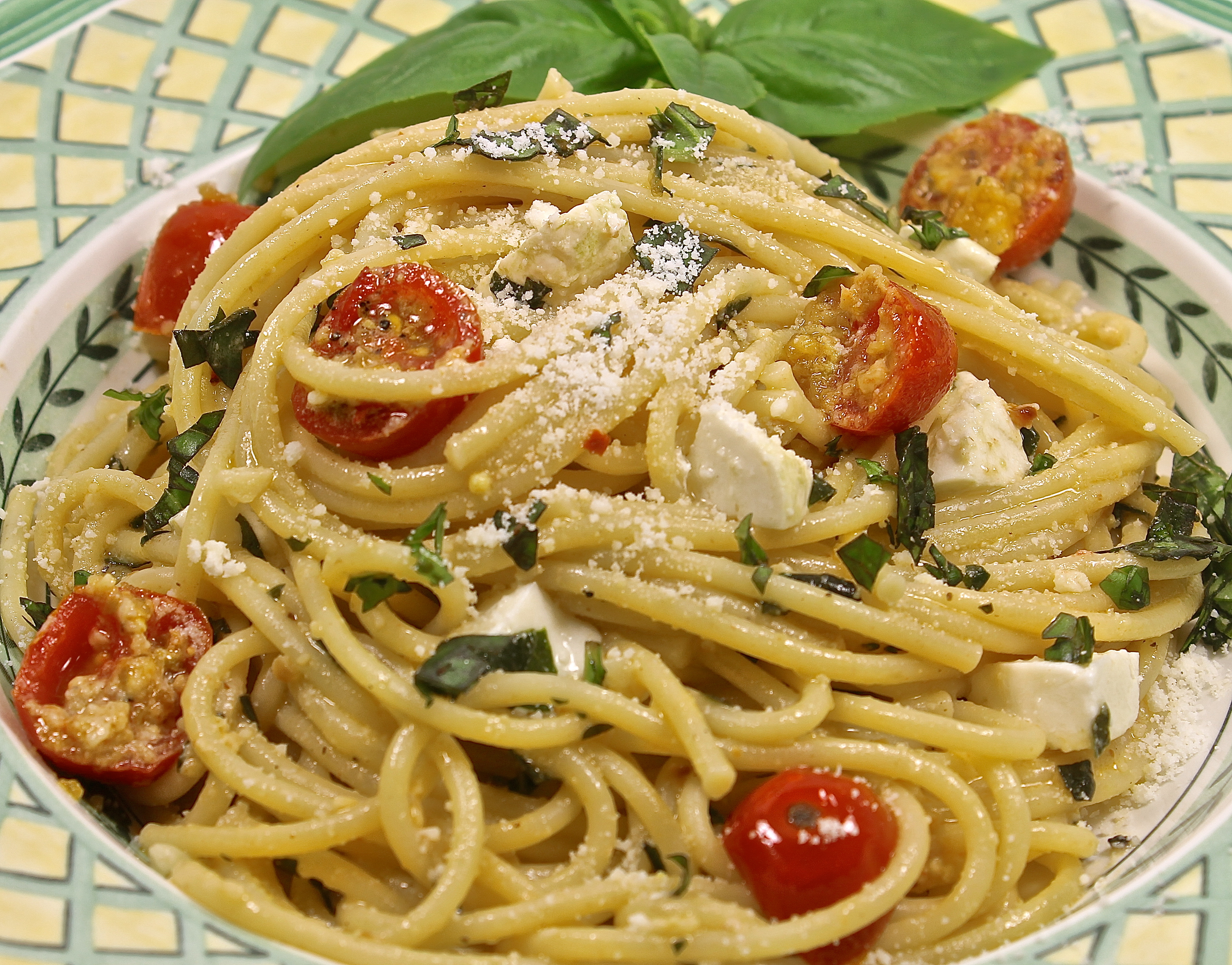 Spaghetti Alla Portofino Made With Ripe Cherry Tomatoes