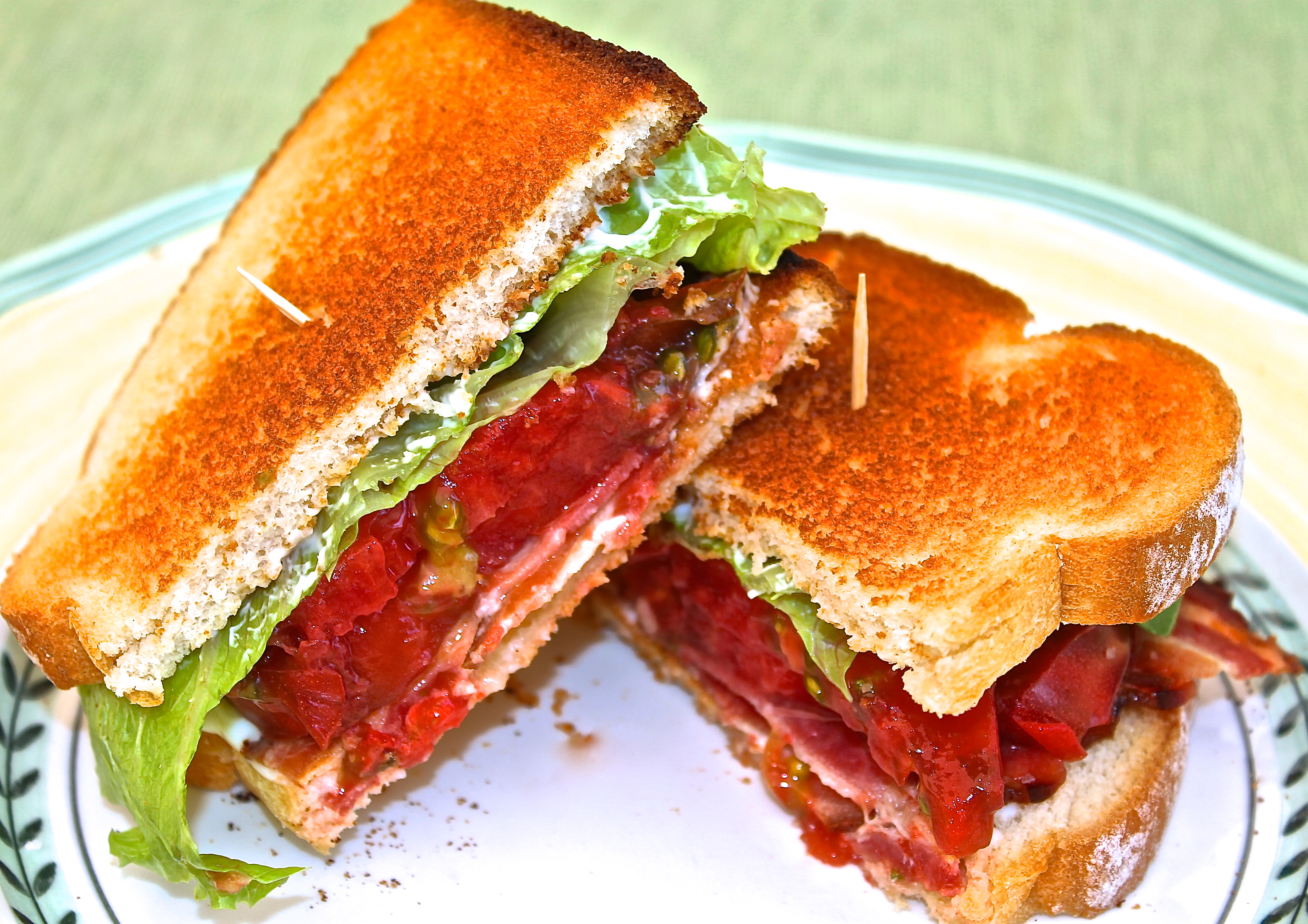 BLT Made With Heirloom Cherokee Purple Tomatoes And Applewood Smoked Bacon