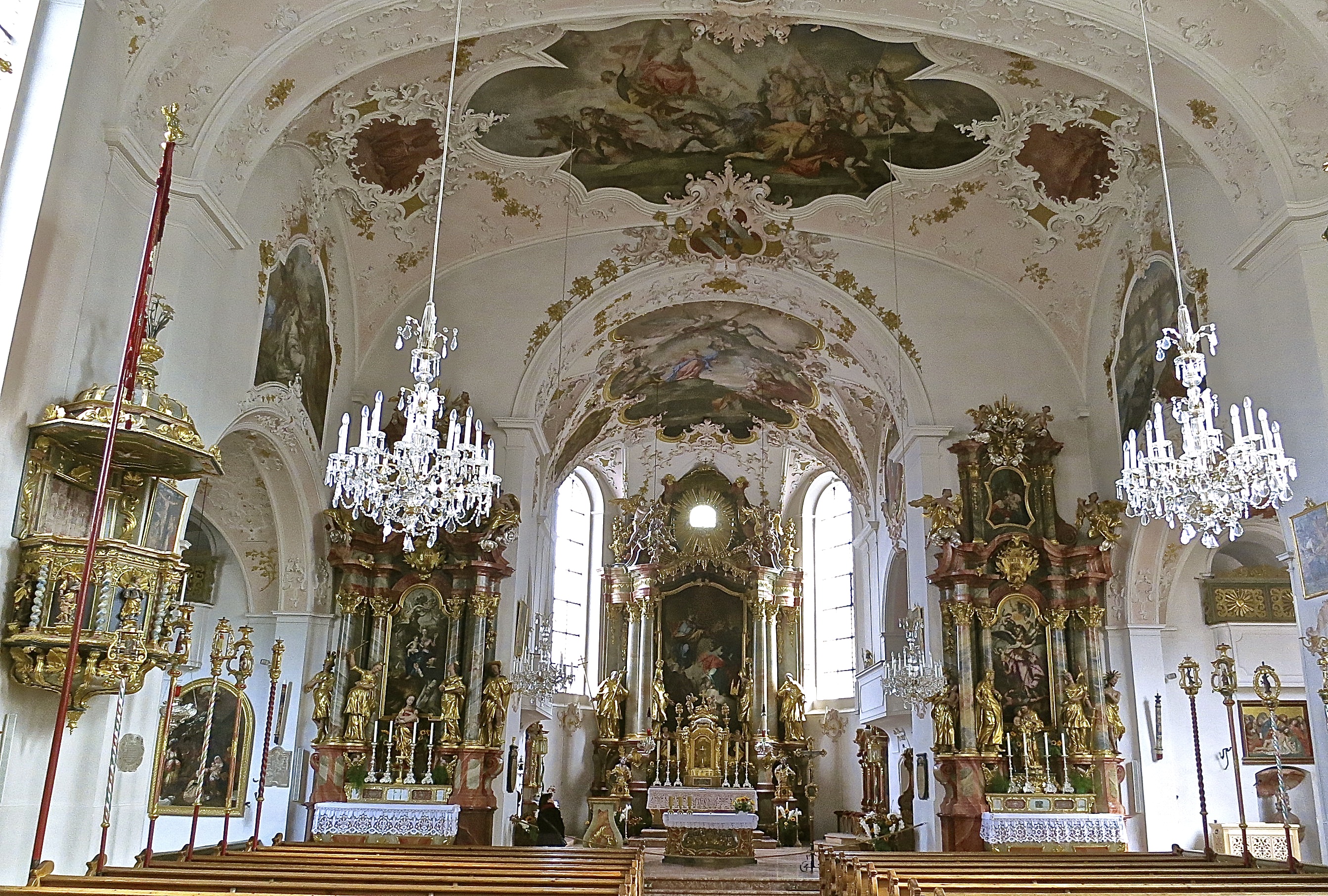 The Elaborately Decorated St. Peter and St. Paul Parish Church Of Mittenwald