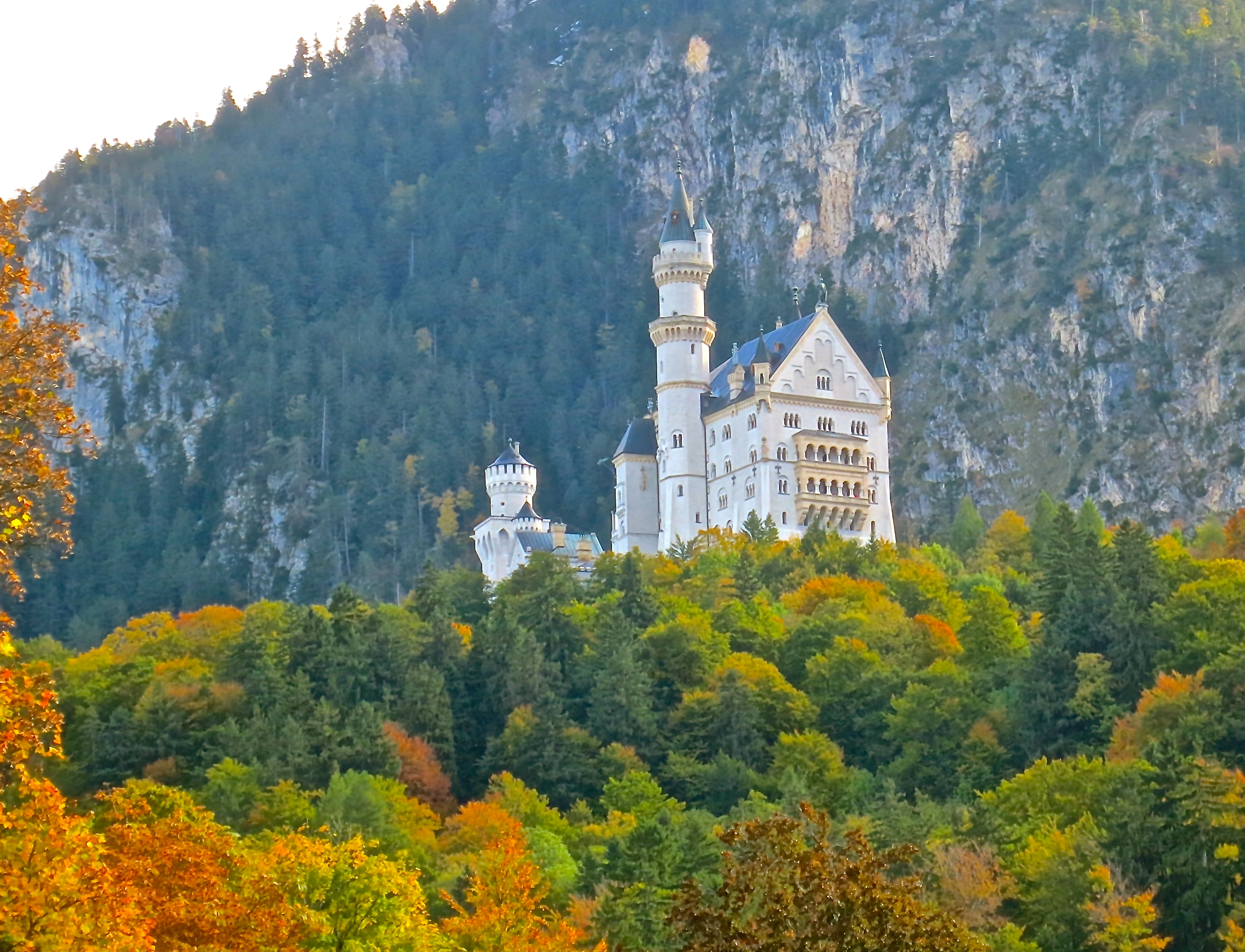Neuschwanstein Castle In The Fall