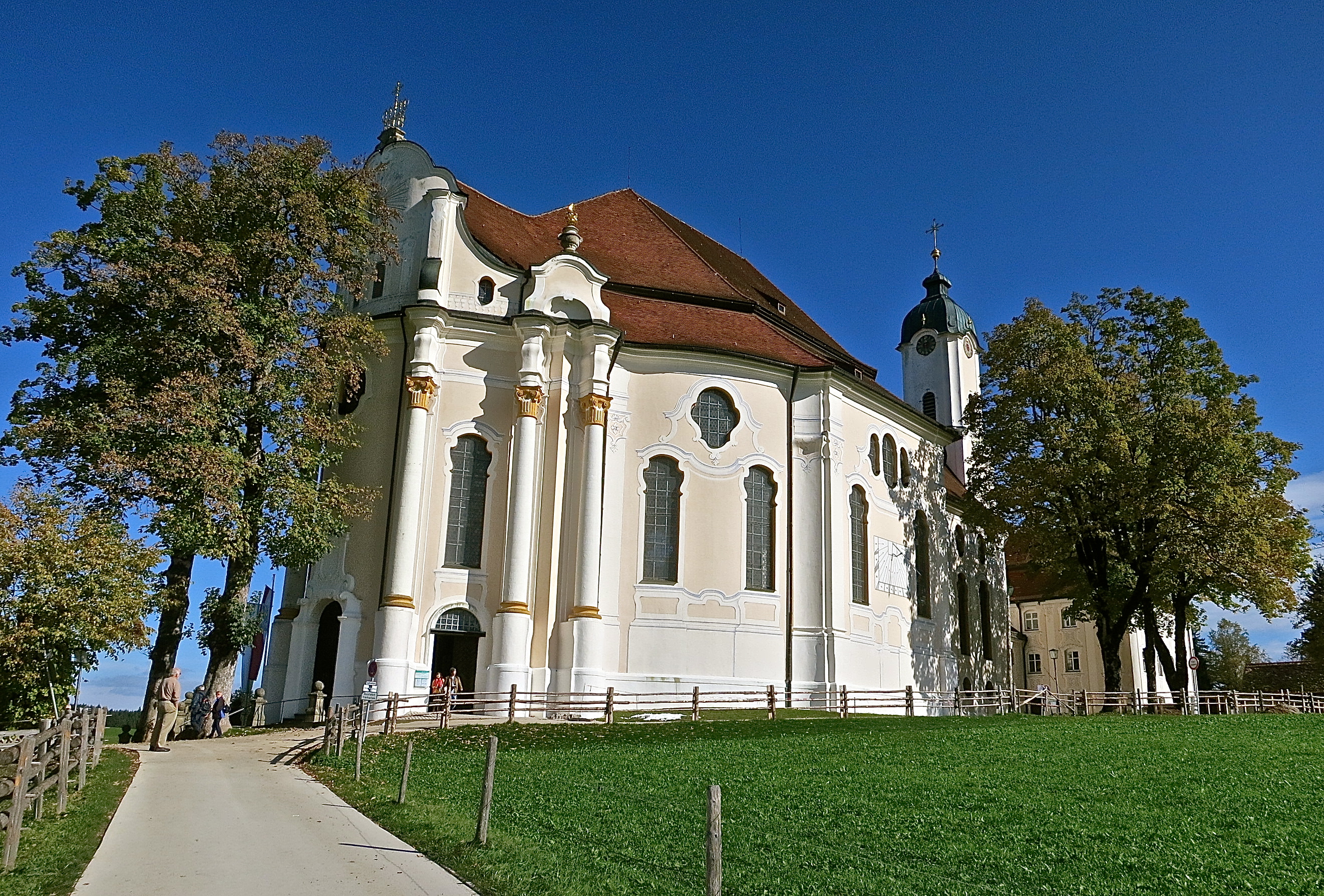 Wies Church Is Surrounded By Pastures In The Middle Of The Countryside