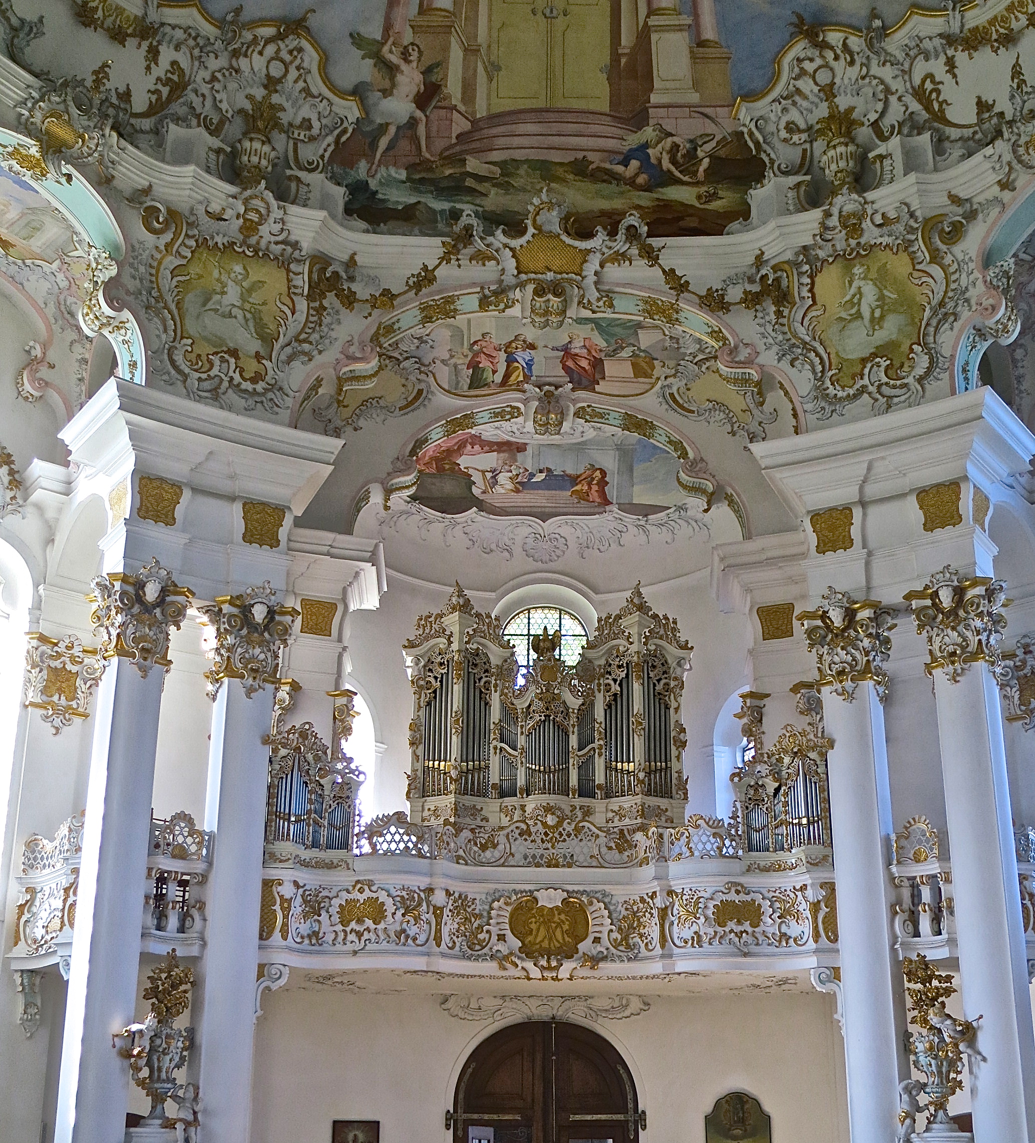 The Organ Of The Wies Church Above The Entrance Of The Church