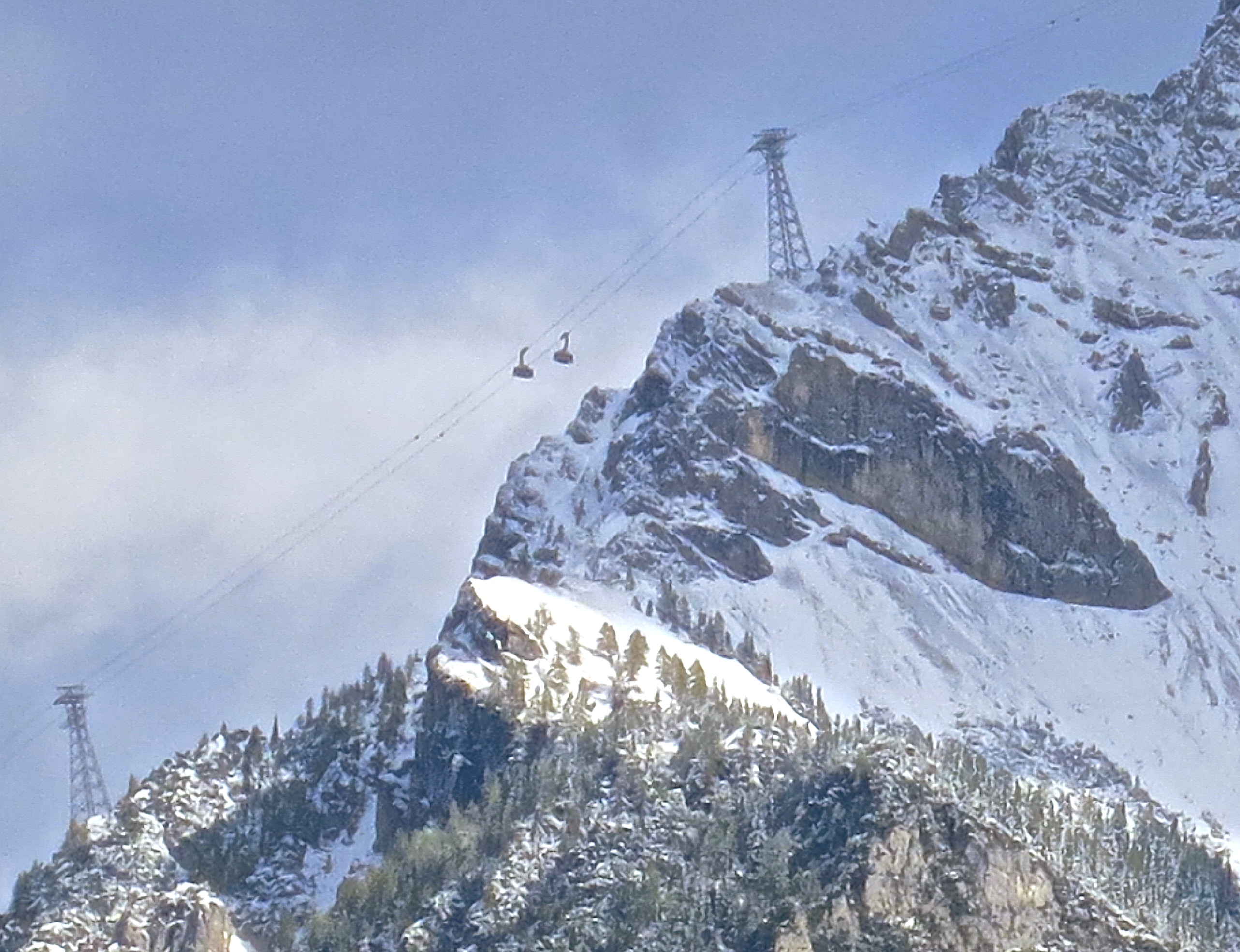 Cable Cars On The Austrian Side Of The Zugspitze