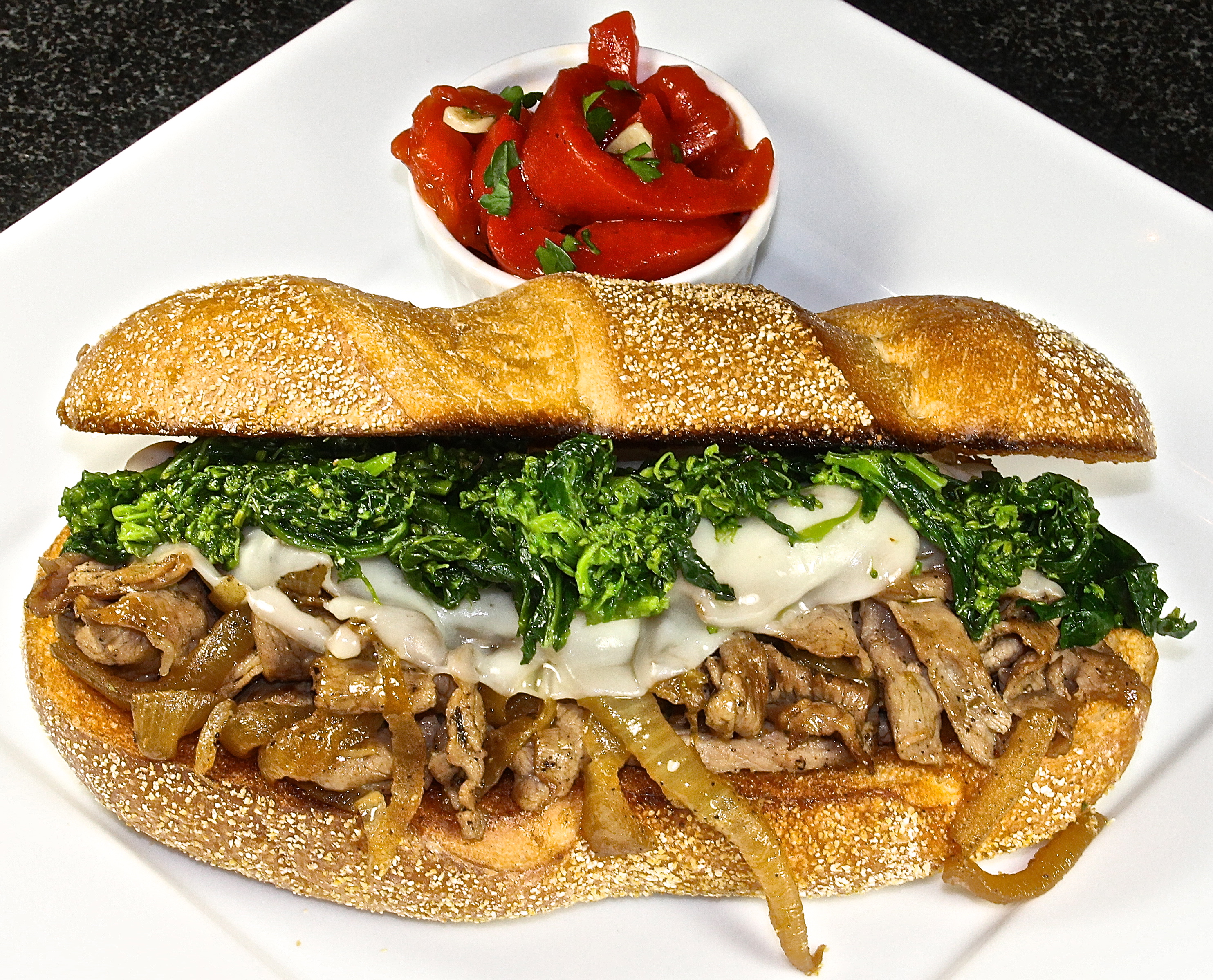 Cheese Steak With Broccoli Rabe, The Best Italian Sandwich