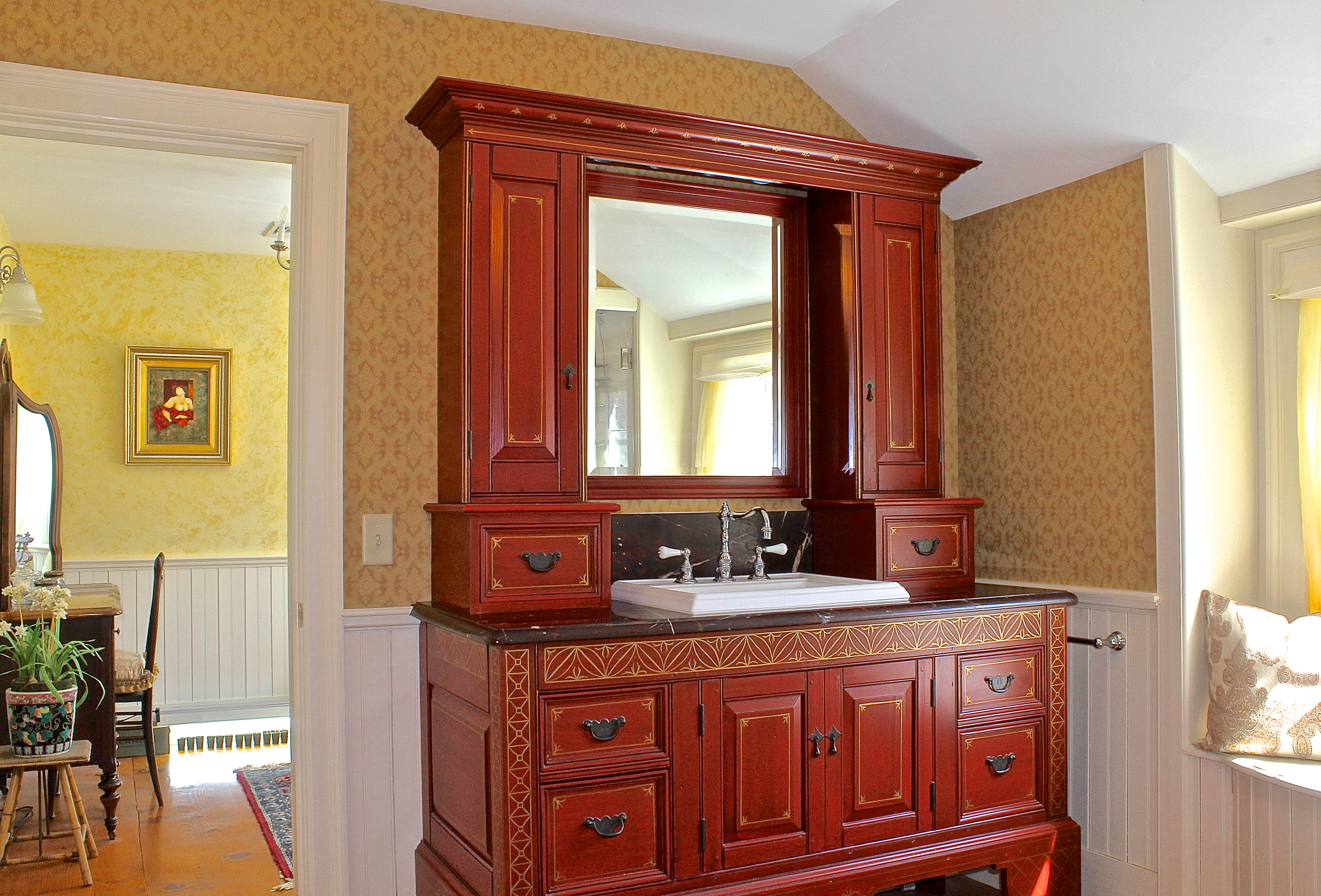 Master Bath Chinoiserie Inspired Vanity