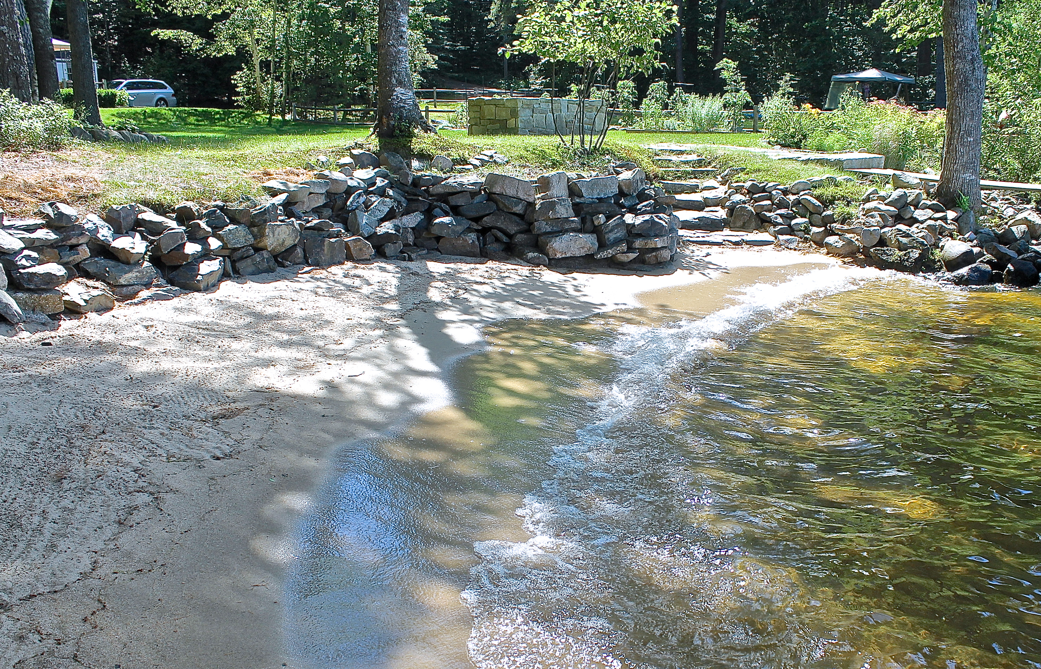 beach on long lake