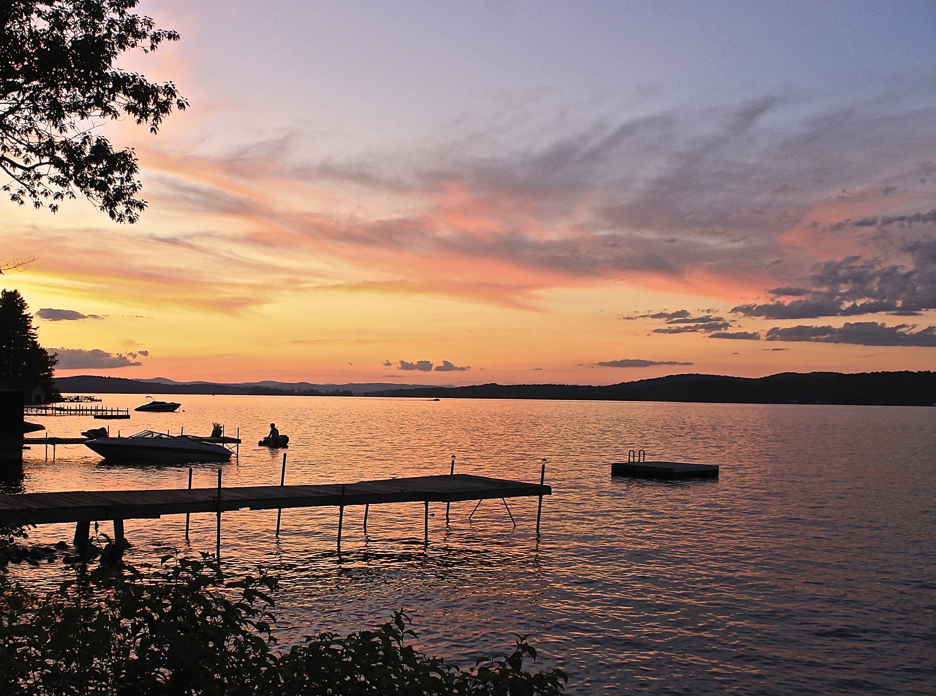 sunset naples maine