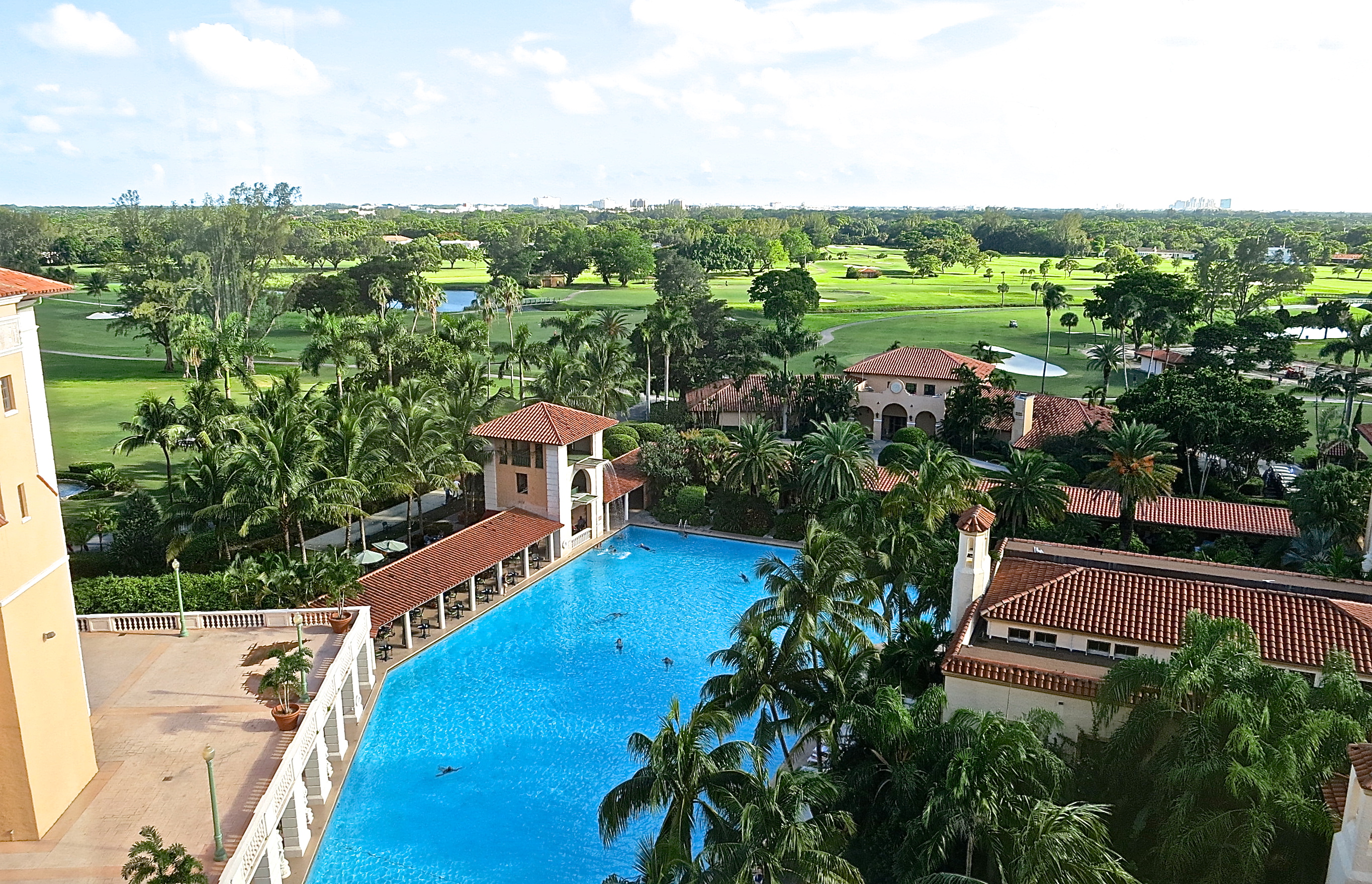 The View Of The Pool And Golf Course From The 7th Floor Of The Biltmore Hotel