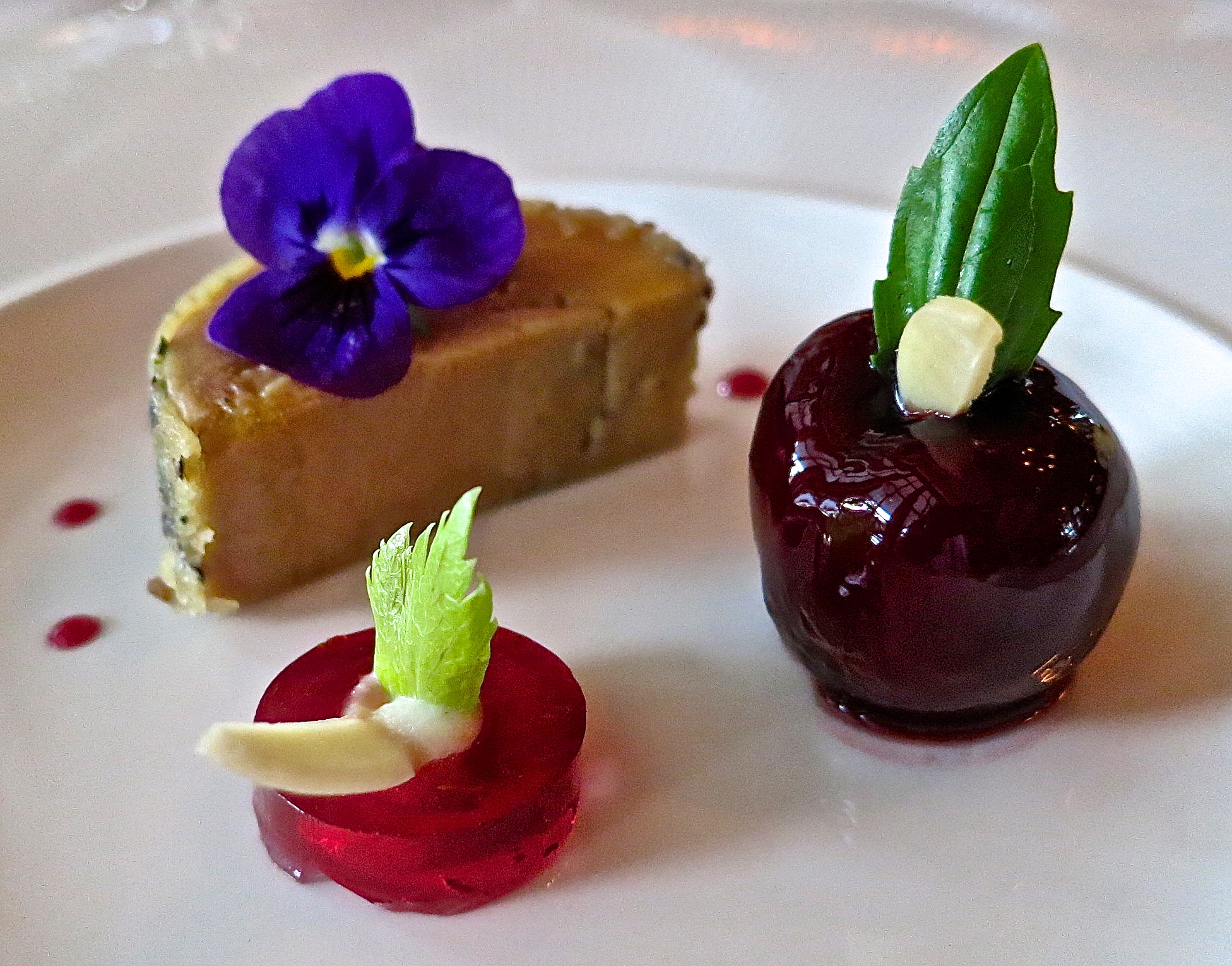 Foie Gras Terrine, Cherries And Five Peppers Toast