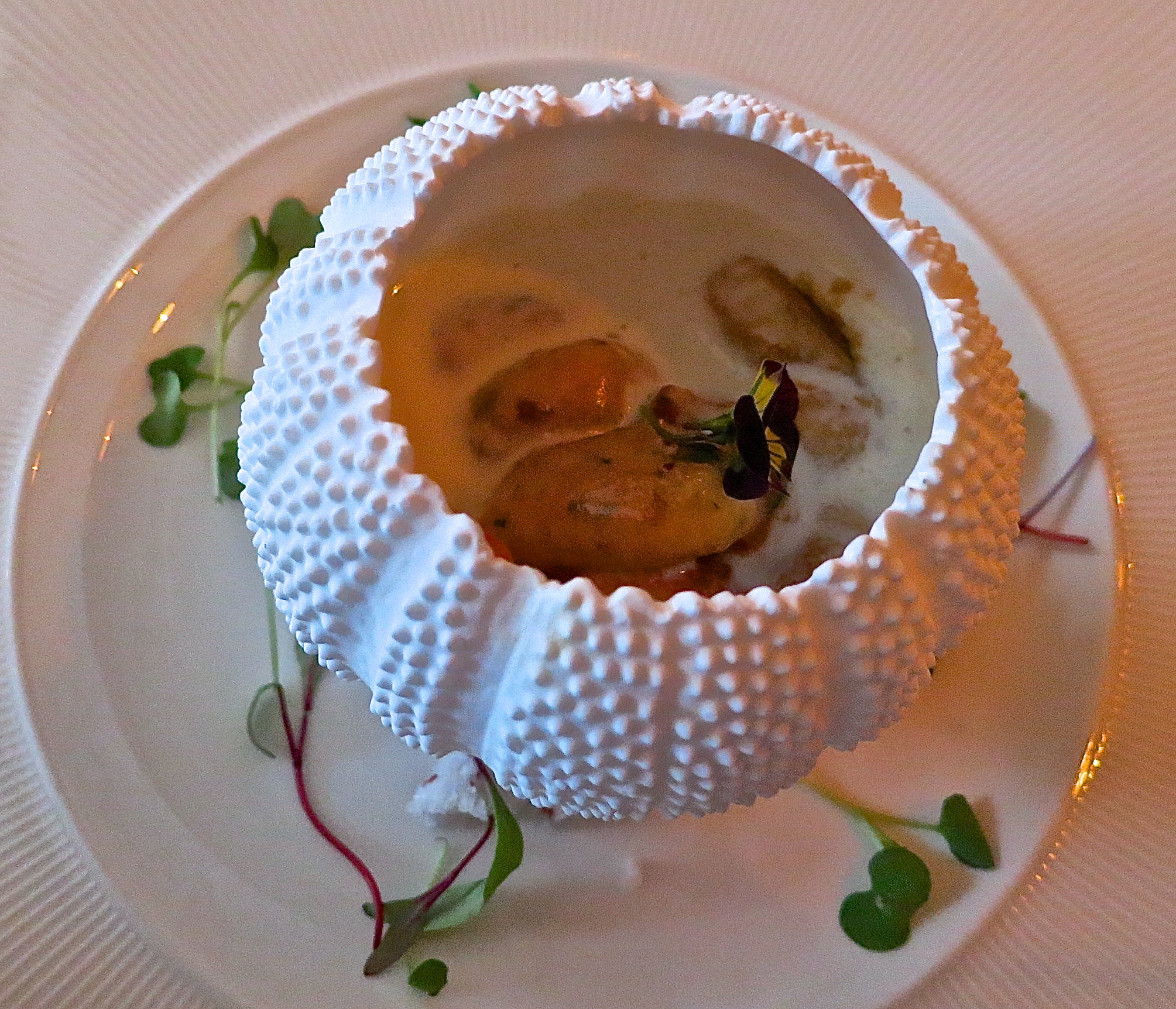 Royal Sea Urchin, Bay Scallops, Fennel Confit, Kefir Lime Sauce