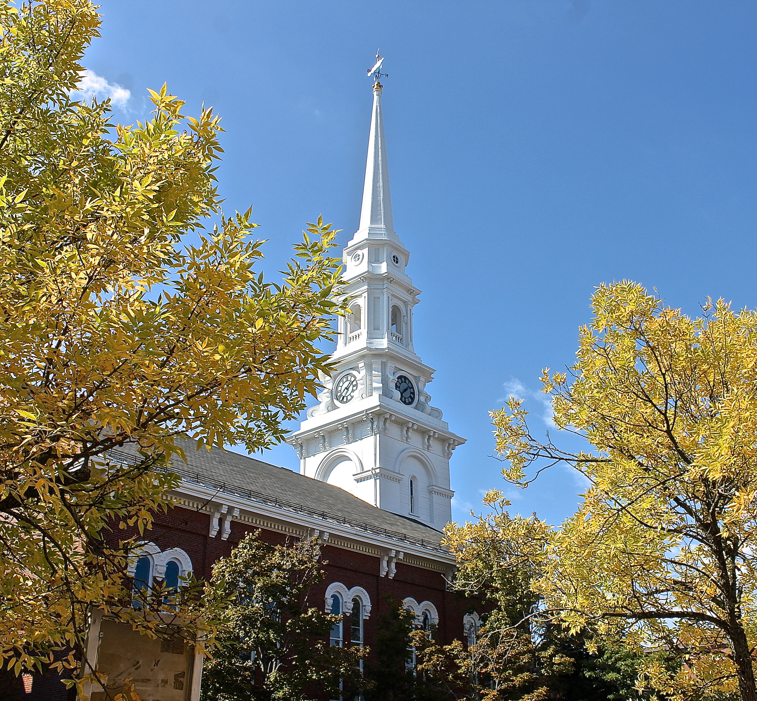 The North Church Steeple Can Be Seem From Many Parts of Downtown Portsmouth