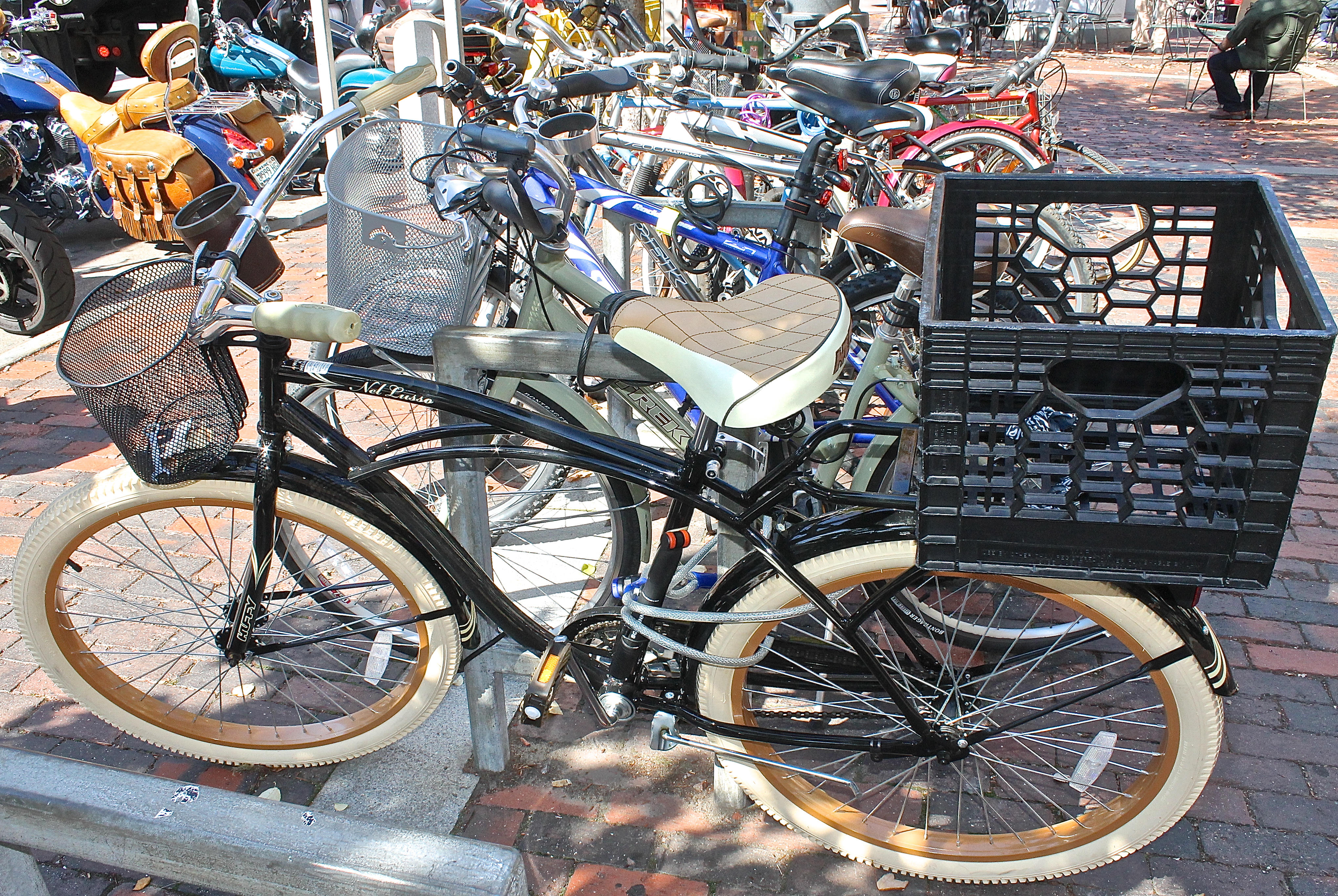 Rows Of Bicycles Parked Along Market Square
