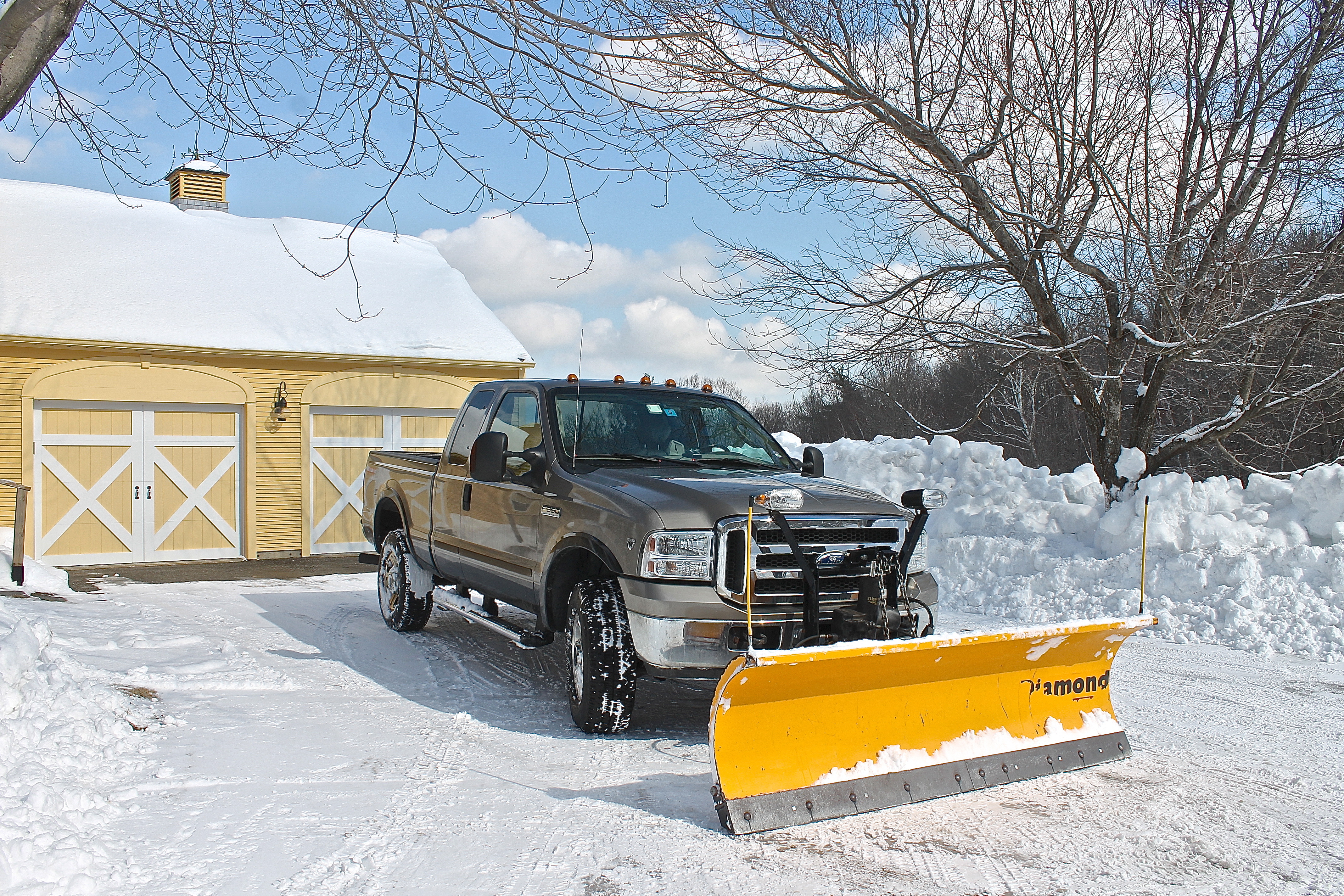 Our Truck And Plow Waiting For The Next Snowstorm