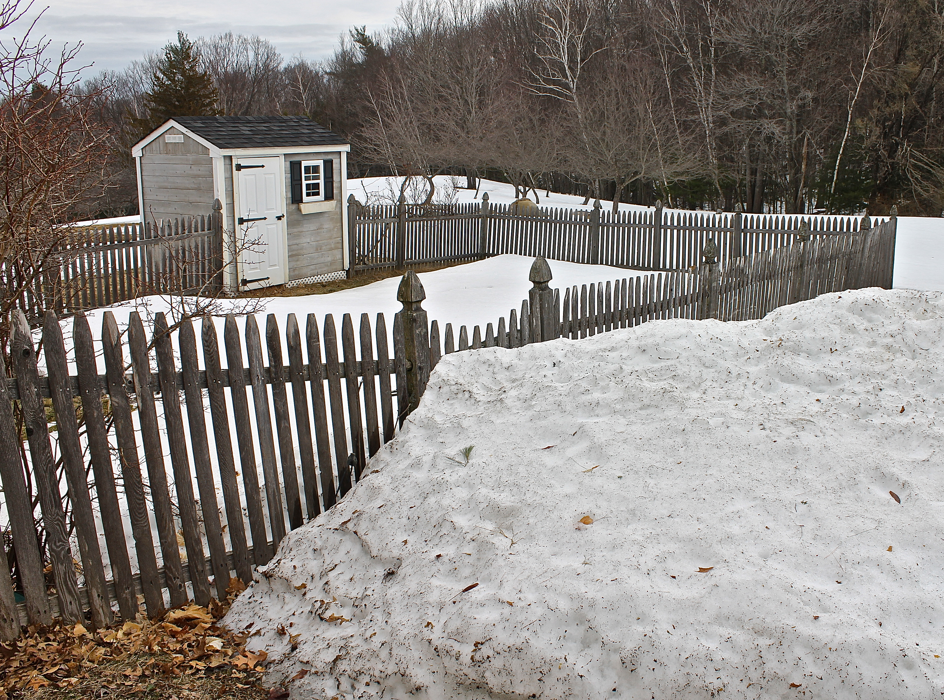 Snow Blocks The Garden Gate, No Planting Any Time Soon