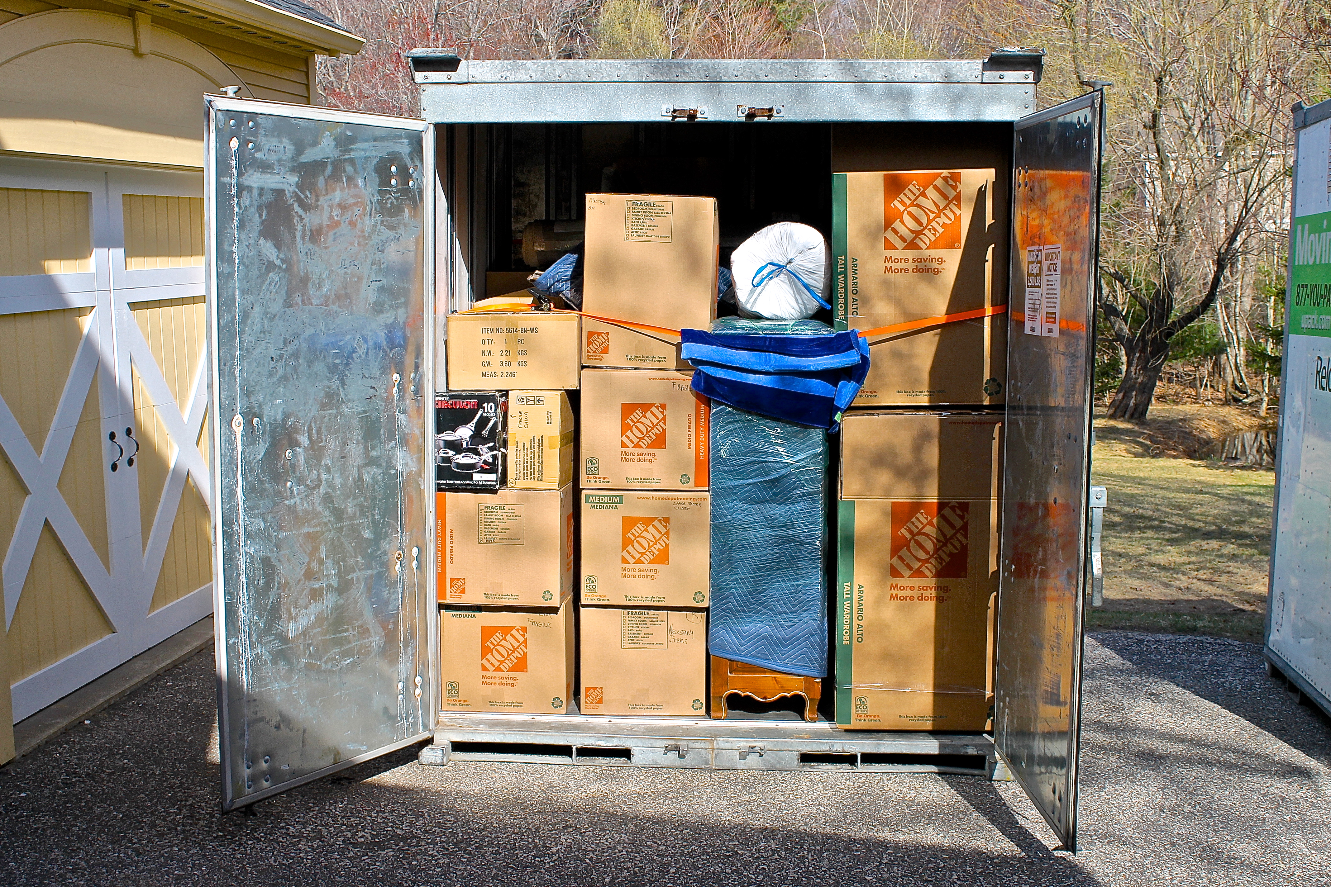 Two 6x7x8 Foot Cubes Packed And Ready To Be Moved To Florida