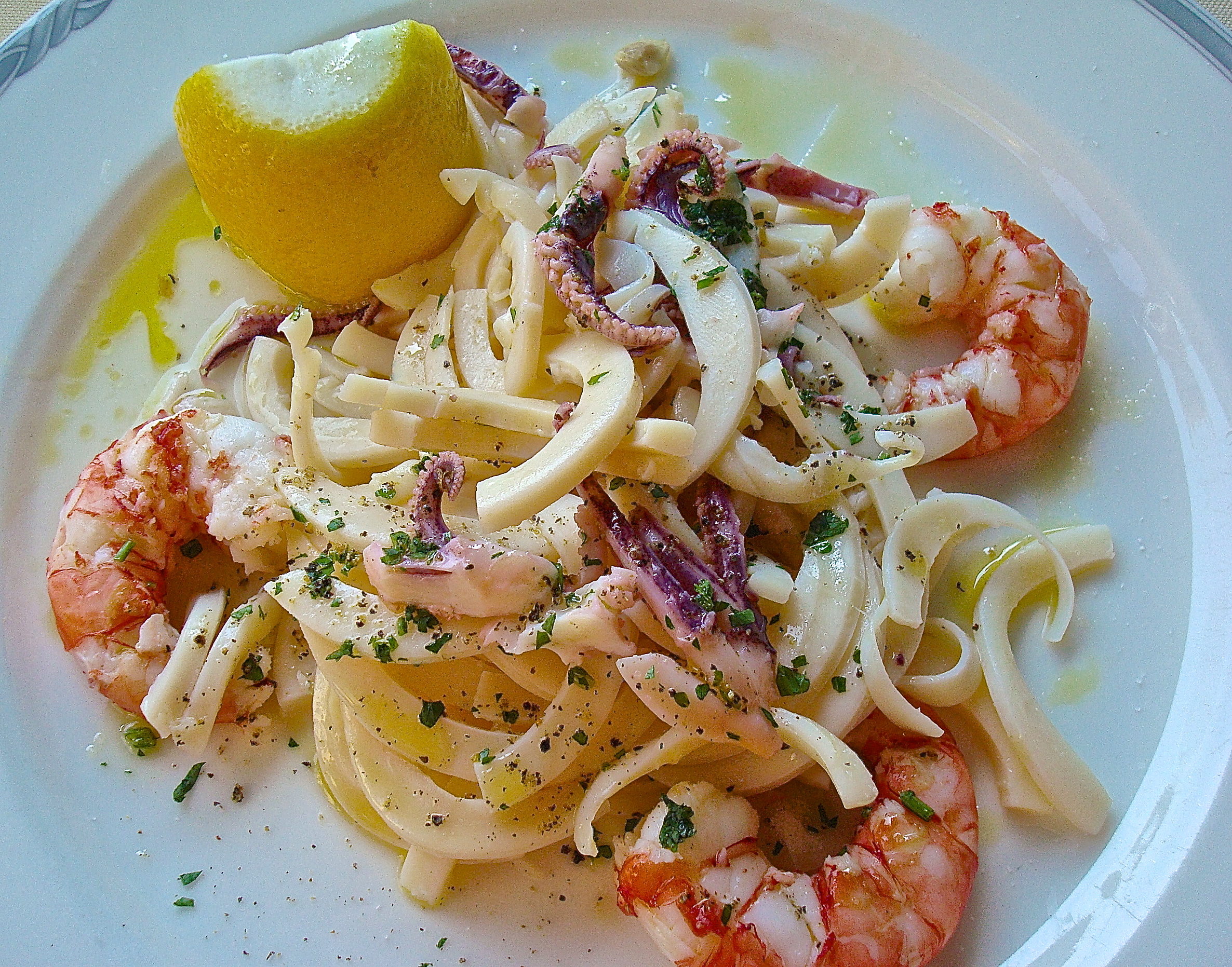 Seafood Salad At A Portofino Restaurant