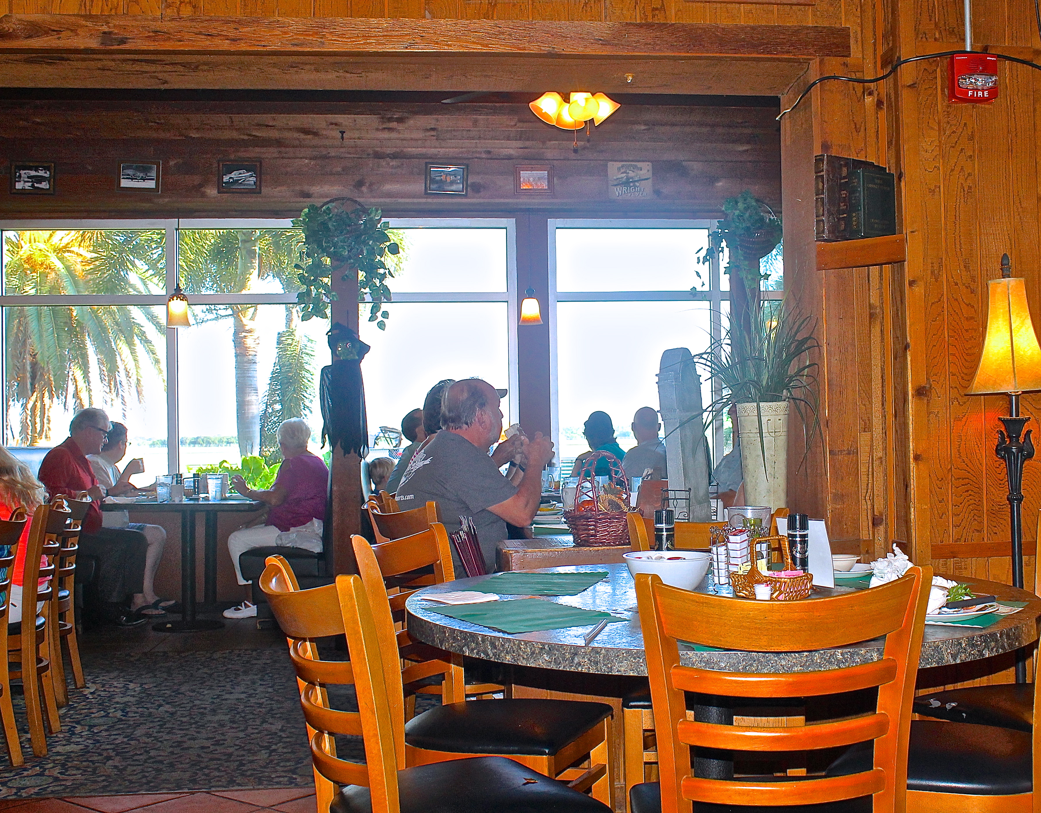 Large Windows Look Out At The Airport Runways At C. J. Cannon's Restaurant