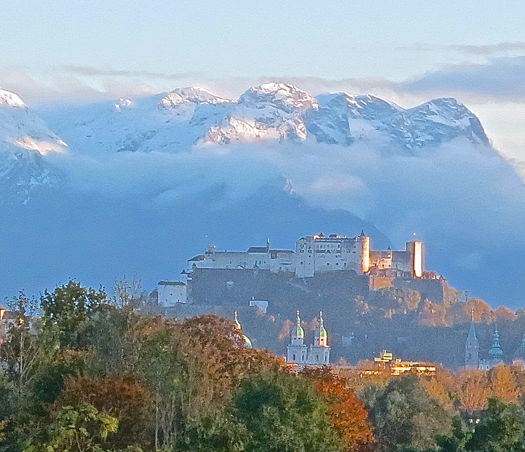 Fortress Hohensalzburg Can Been Seen Off In the Distance