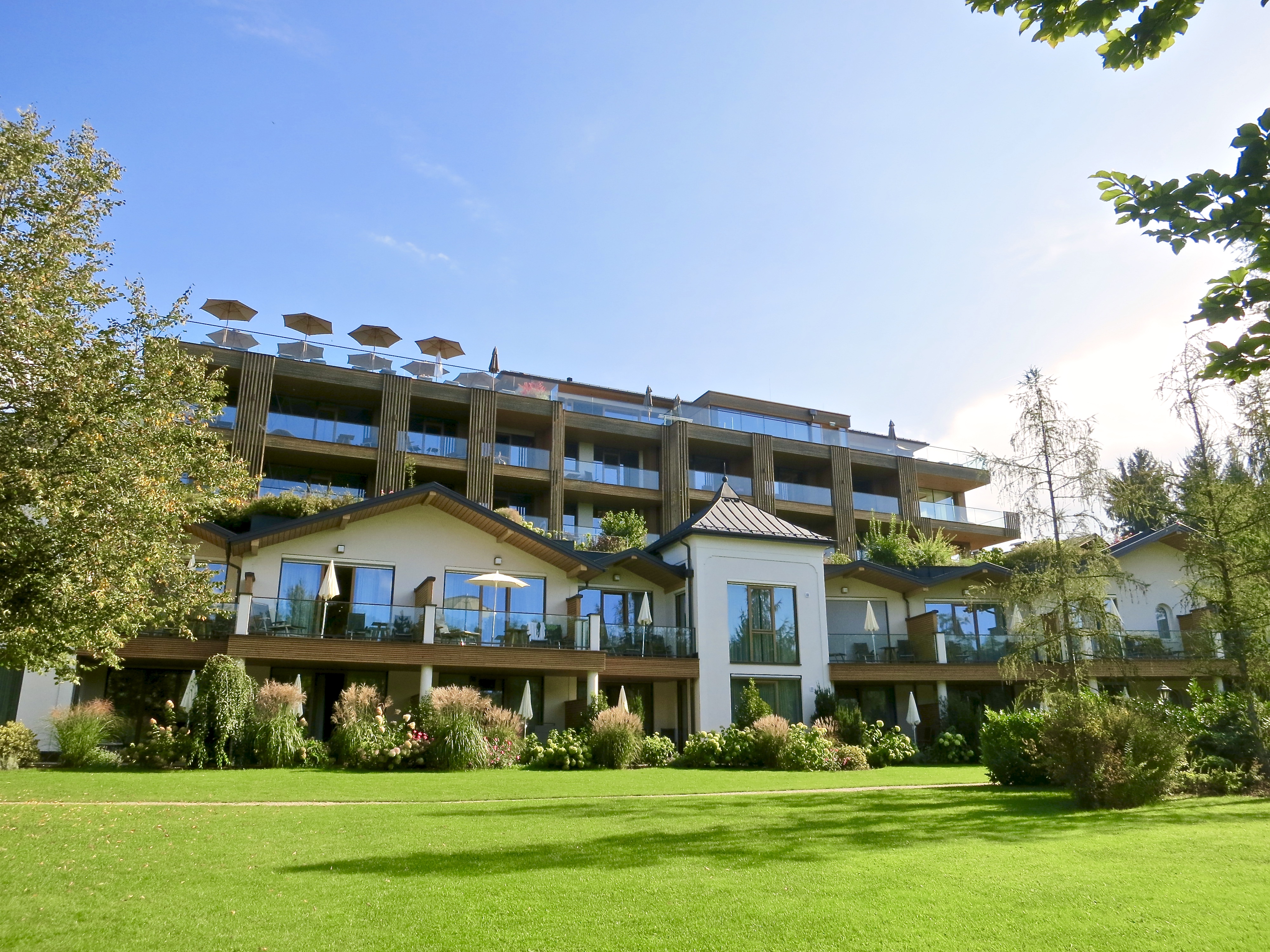 view of Wellness Hotel Genussdorf Gmachl and its rooftop infinity pool