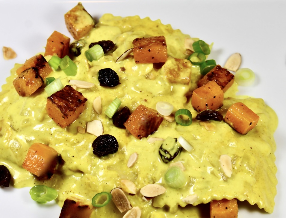 curried butternut squash ravioli