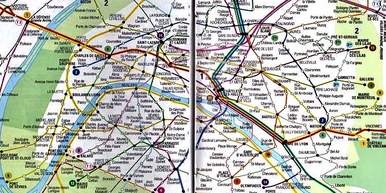 Paris Michelin map
