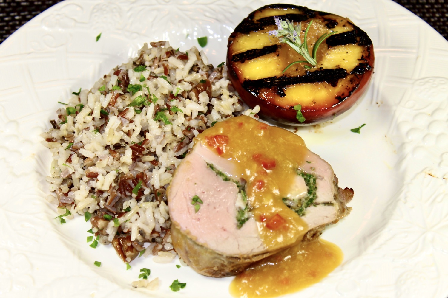 Pork Tenderloin With Maker's Mark Bourbon Peach Sauce