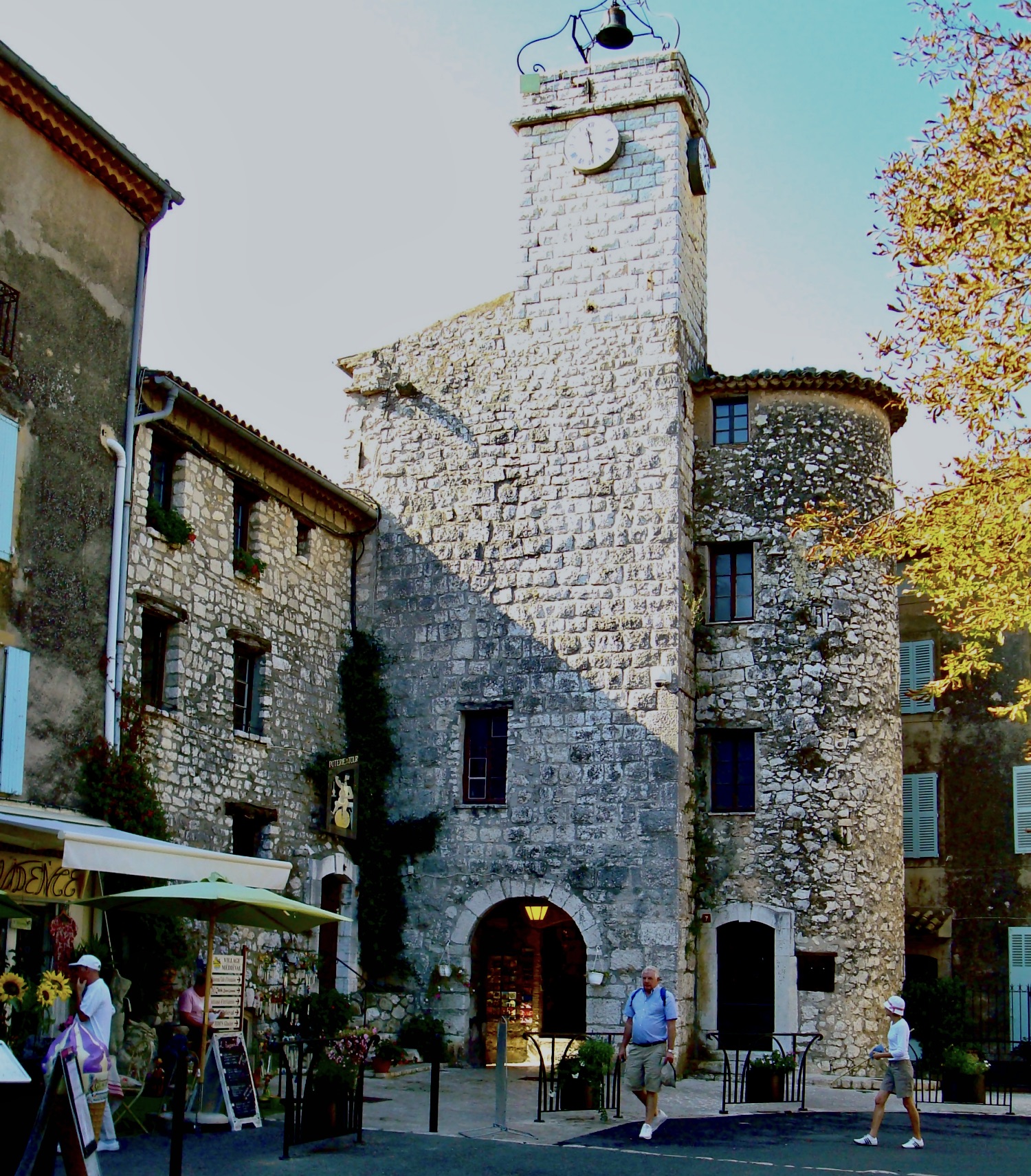 clock tower entrance to Tourrettes-sur-Loup