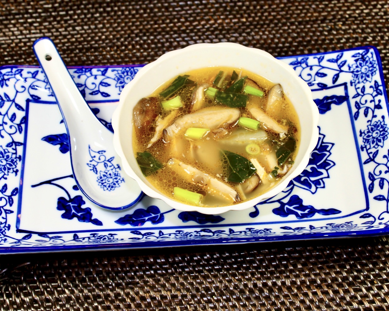 chicken shiitake mushroom and Bok Choy soup