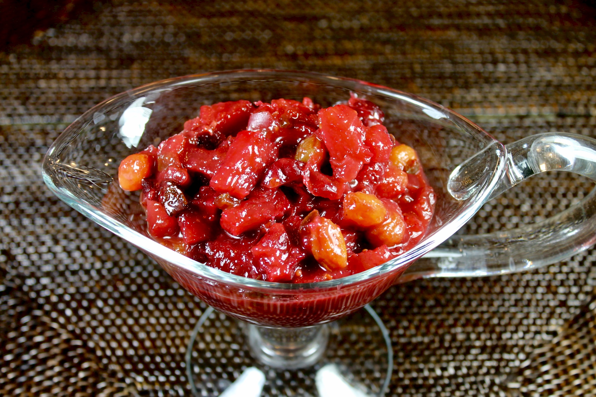 pineapple-cranberry chutney