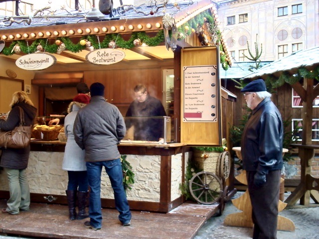 christmas food stall