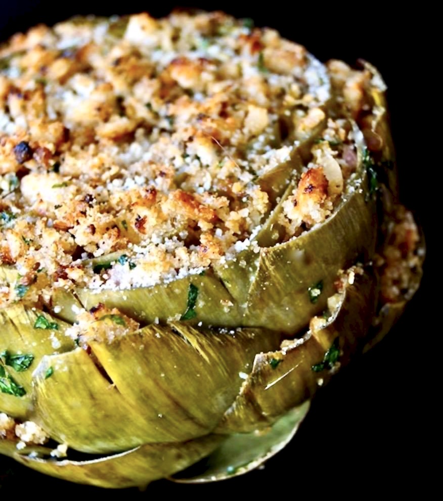baked stuffed artichoke
