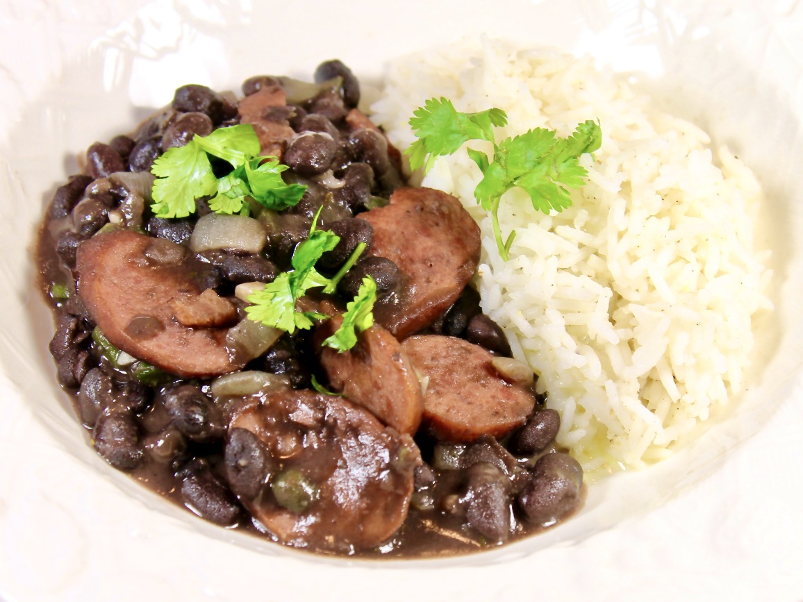 black beans and sausage Brazilian style