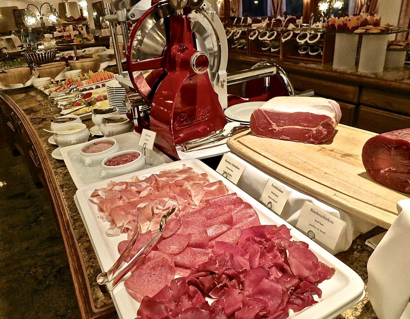fresh sliced smoked meat