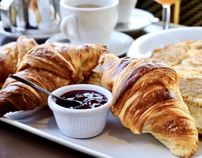 croissants and coffee