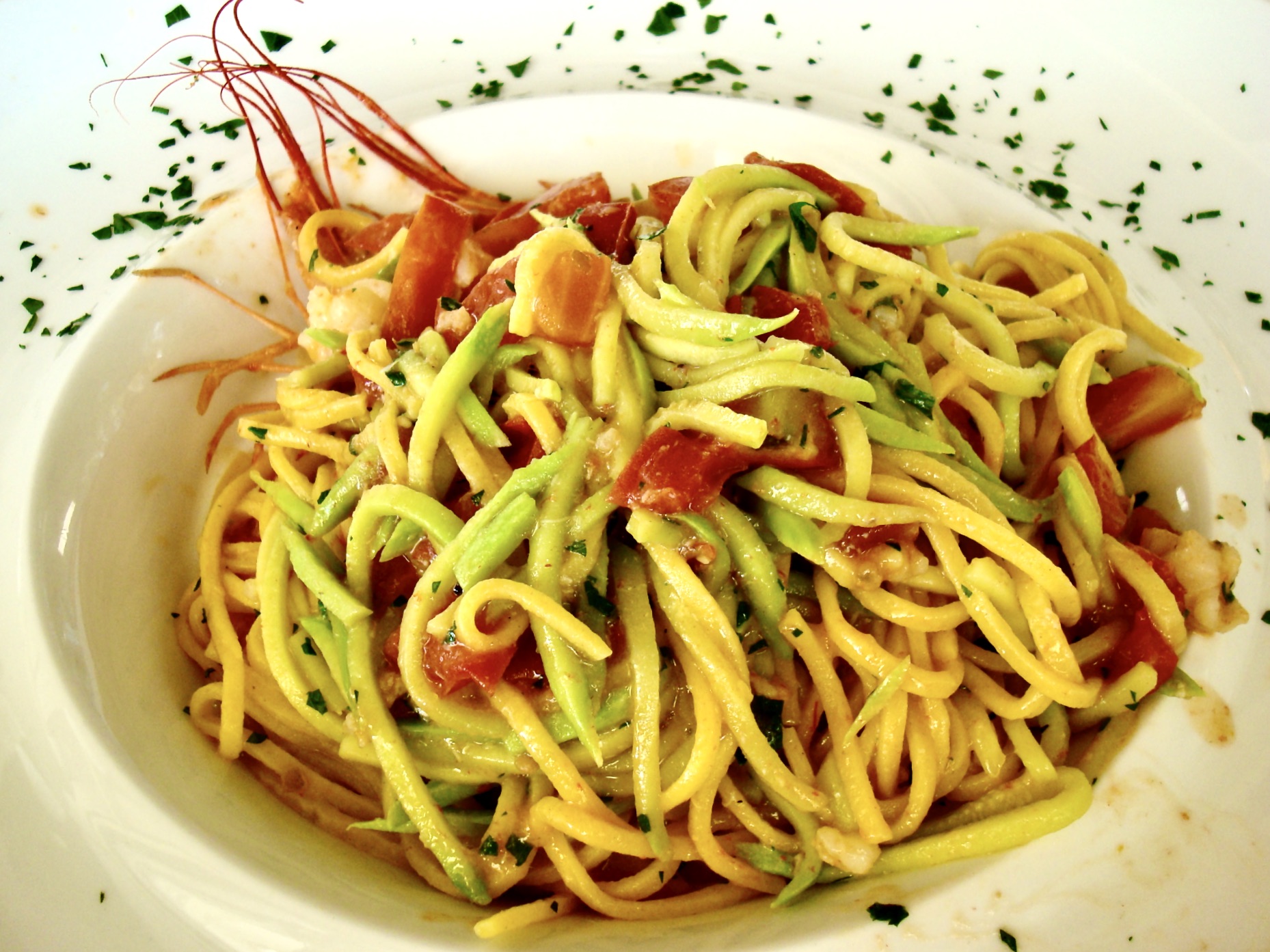 pasta with shrimp and zucchini
