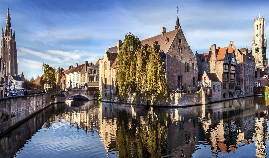 one of the most beautiful views in Bruges