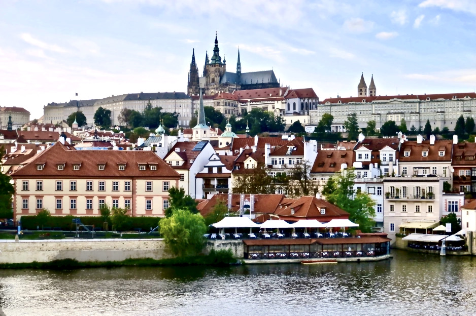  the Prague Castle dominates the skyline