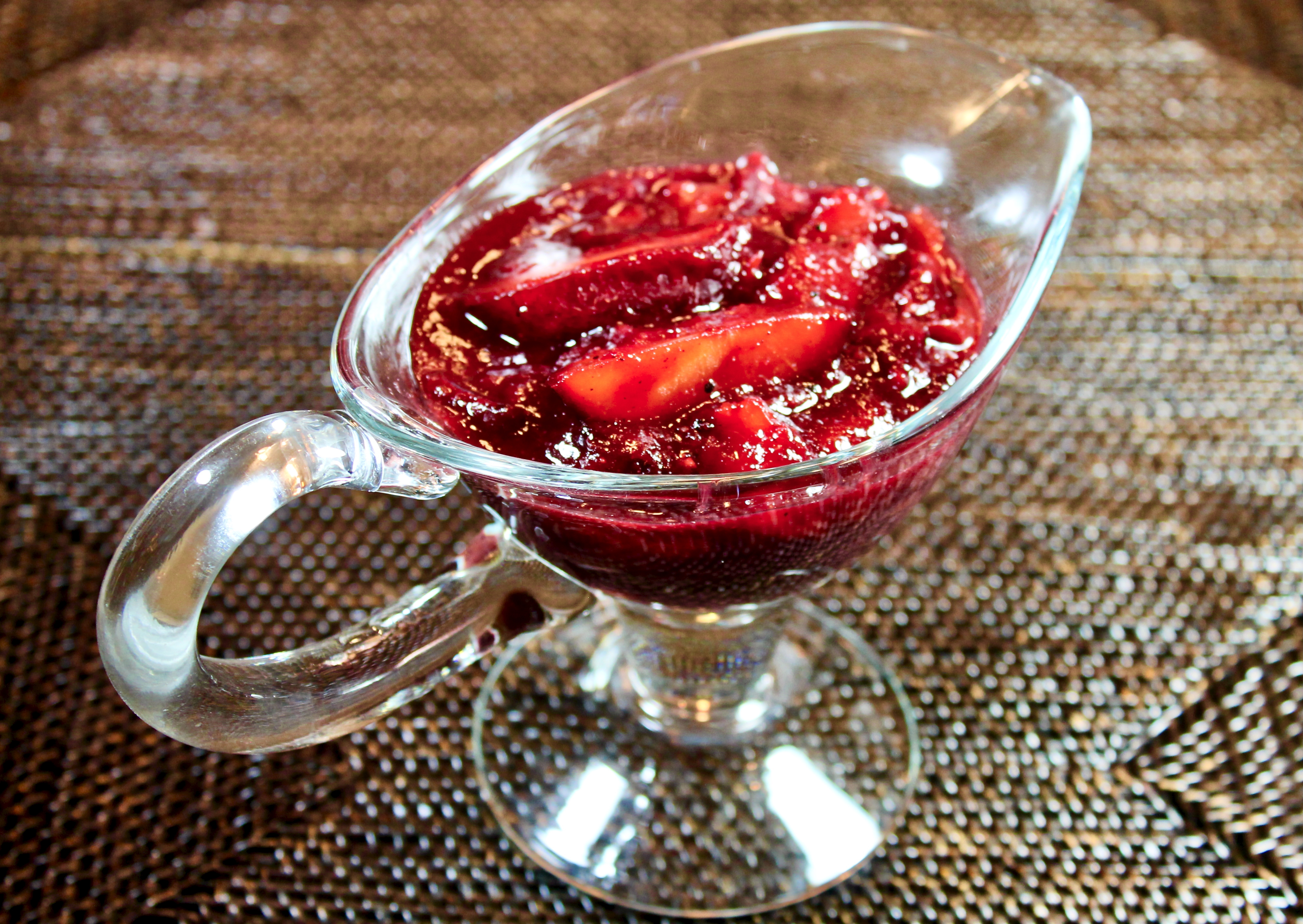 red wine plum compote