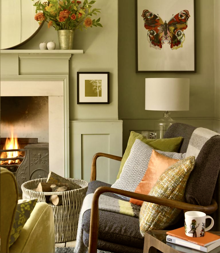 warmth is added to a room with seasonal pillows