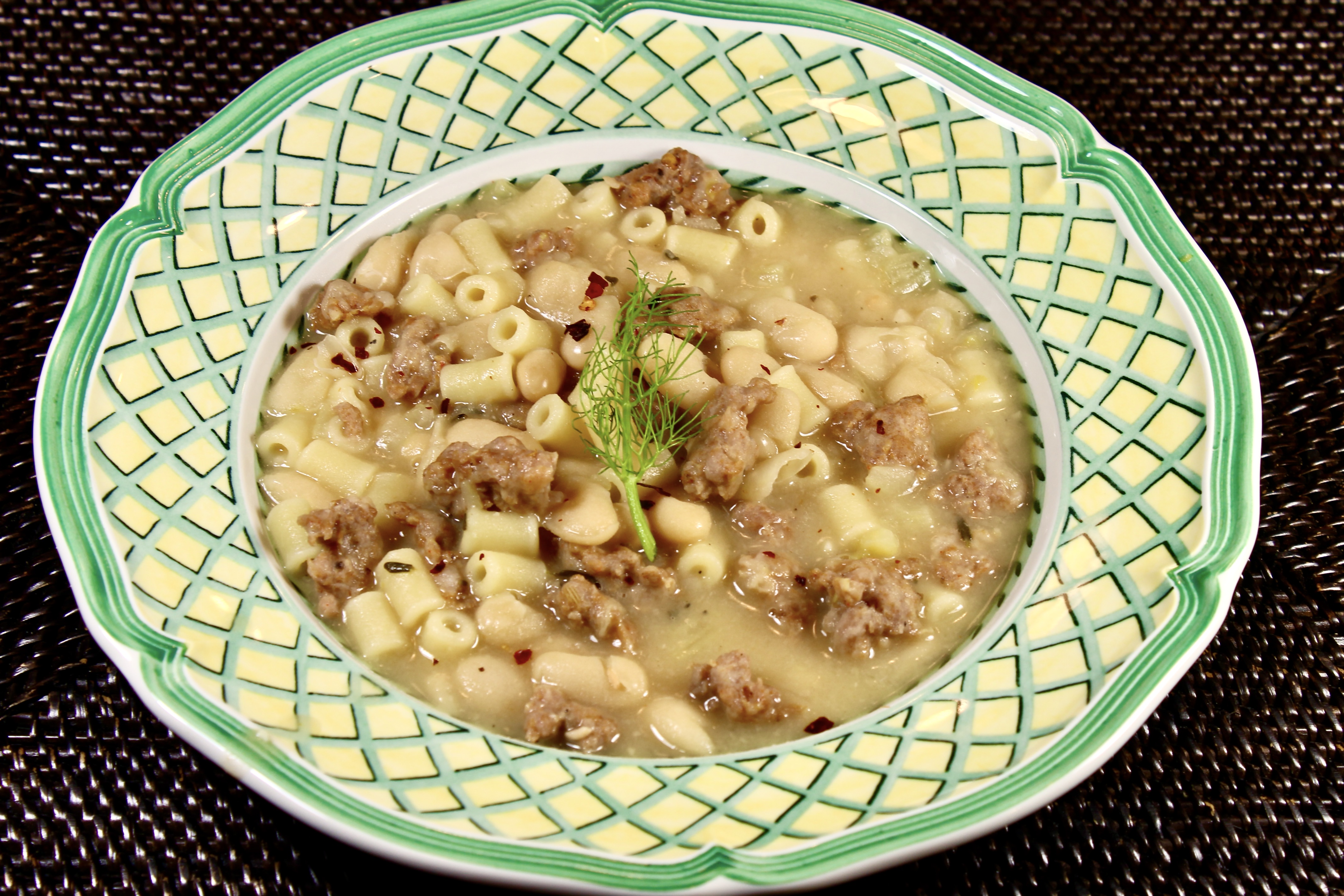 Tuscan Bean Soup With Pasta, Fennel And Sausage