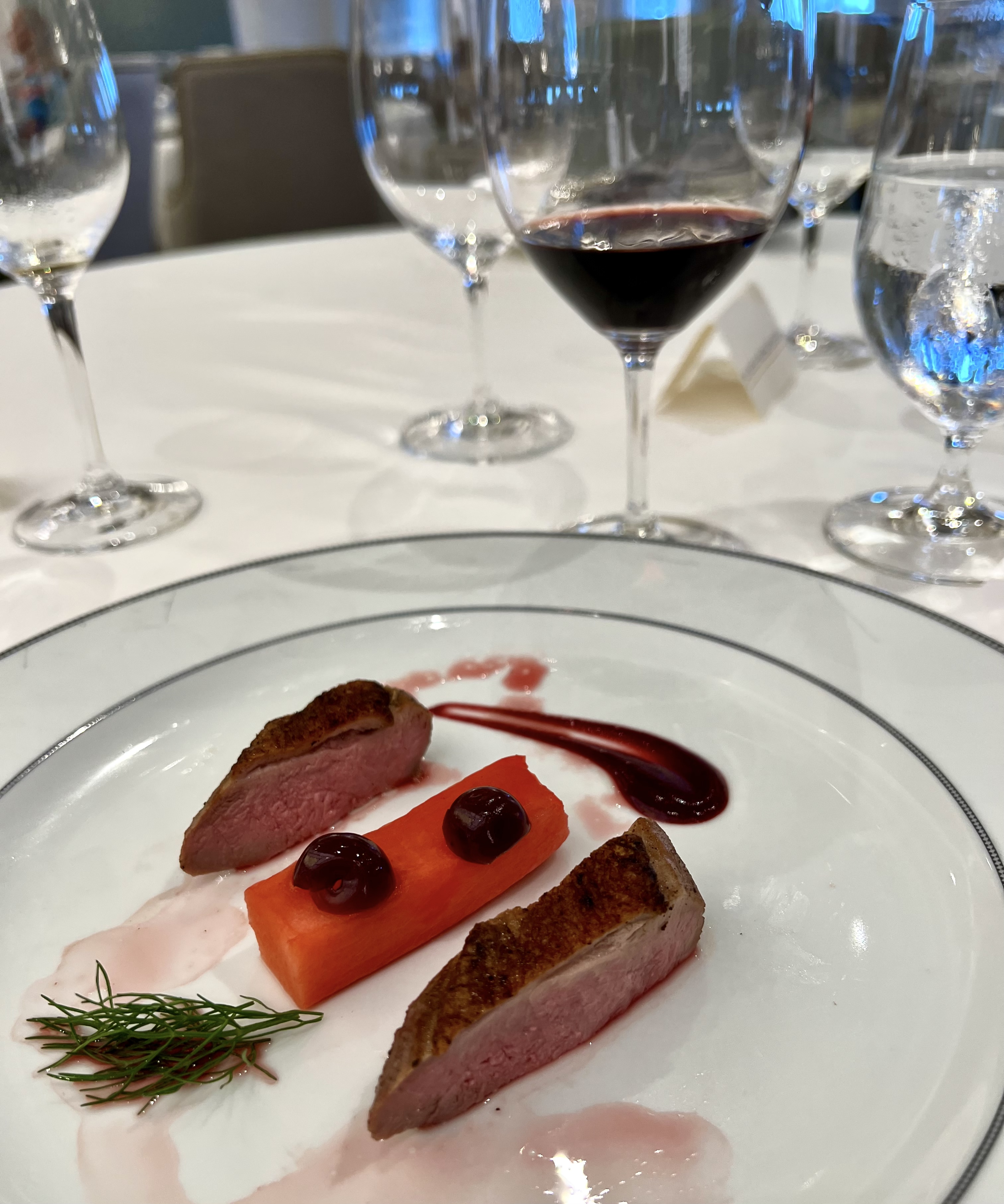 Duck Breast, Glazed Turnips, Candied Morello Cherries, Sour Cherry Mustard