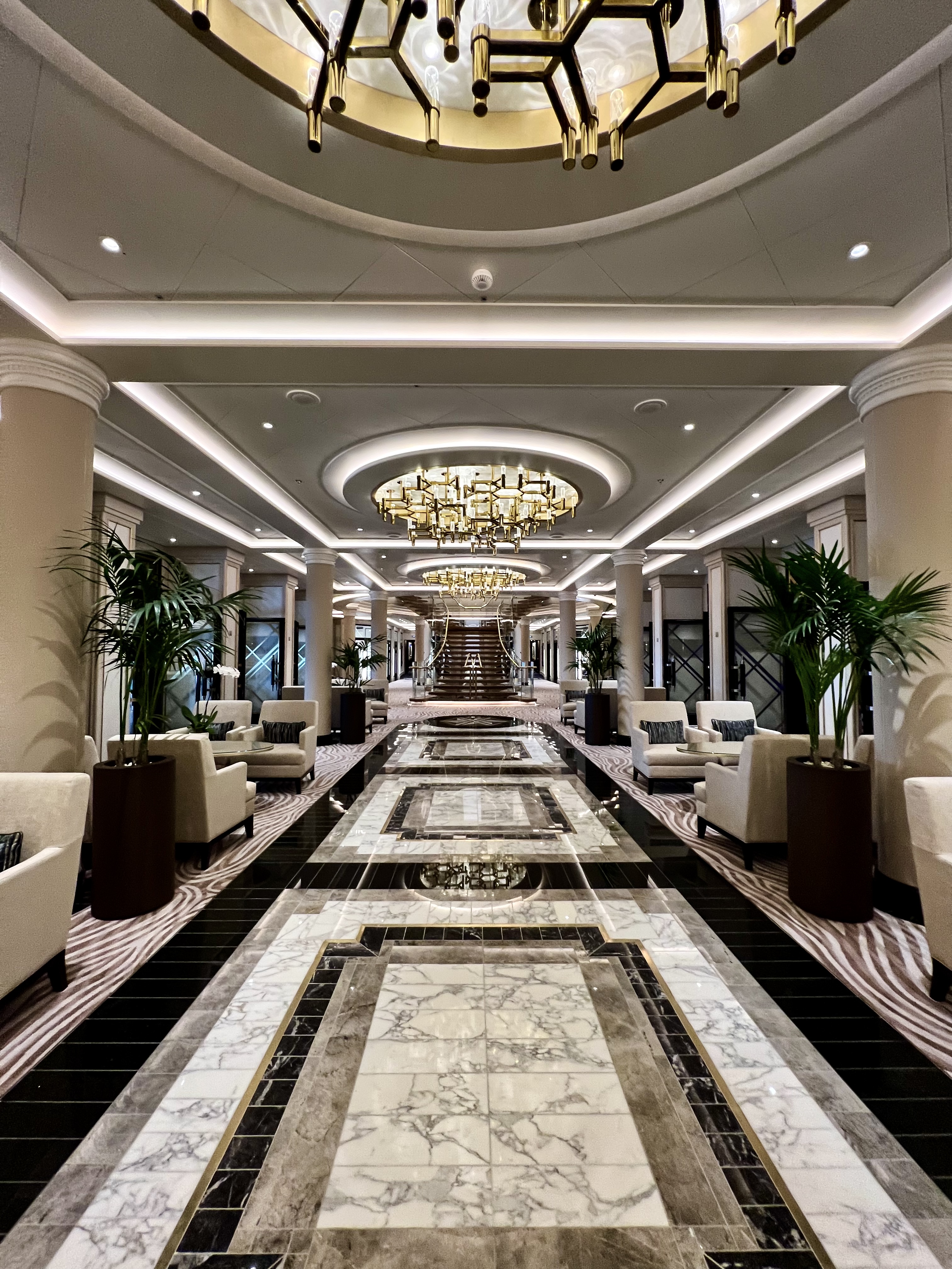 atrium leading to compass rose