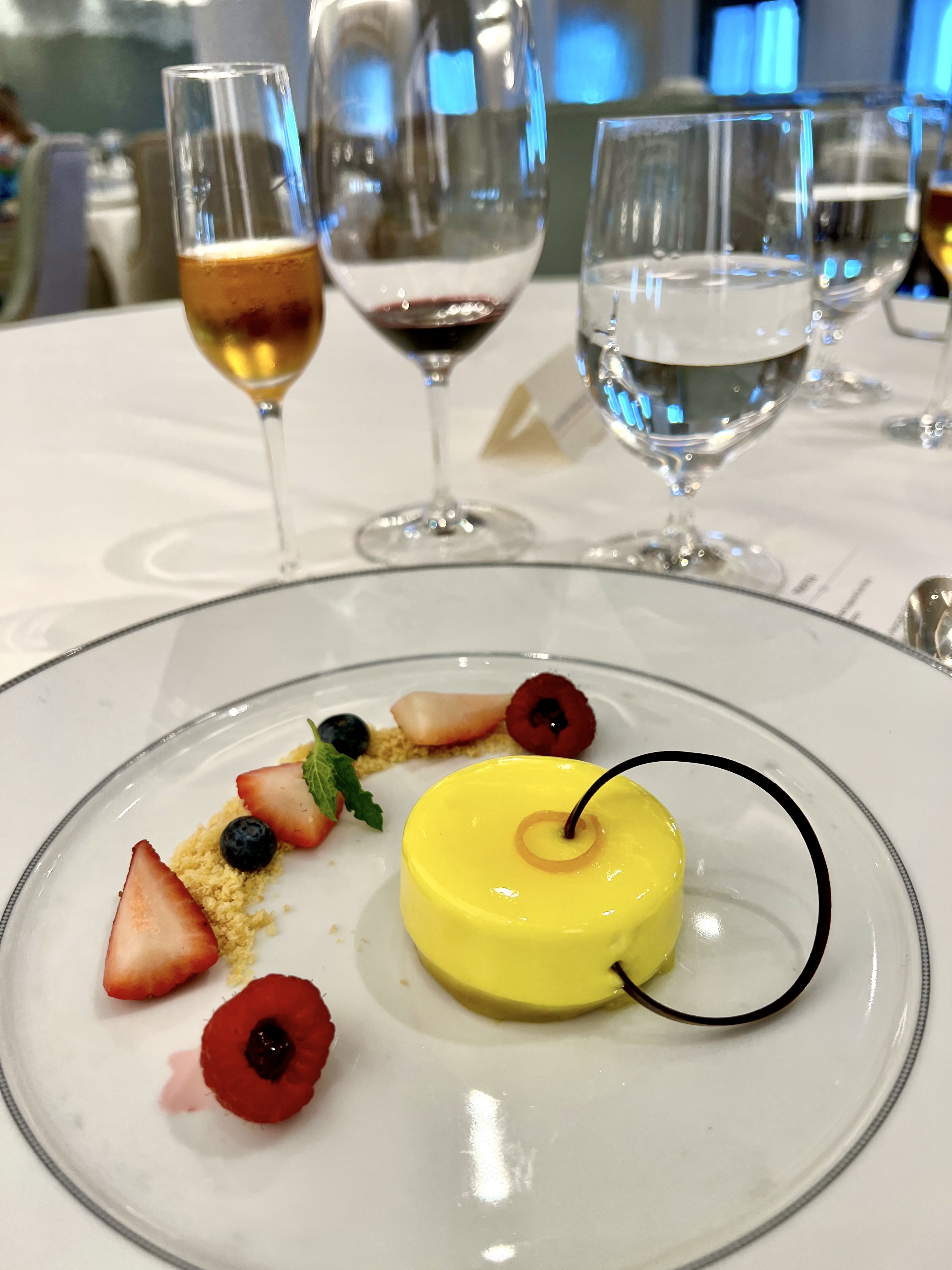 Lemon Bavarian Cream, Fresh Berries