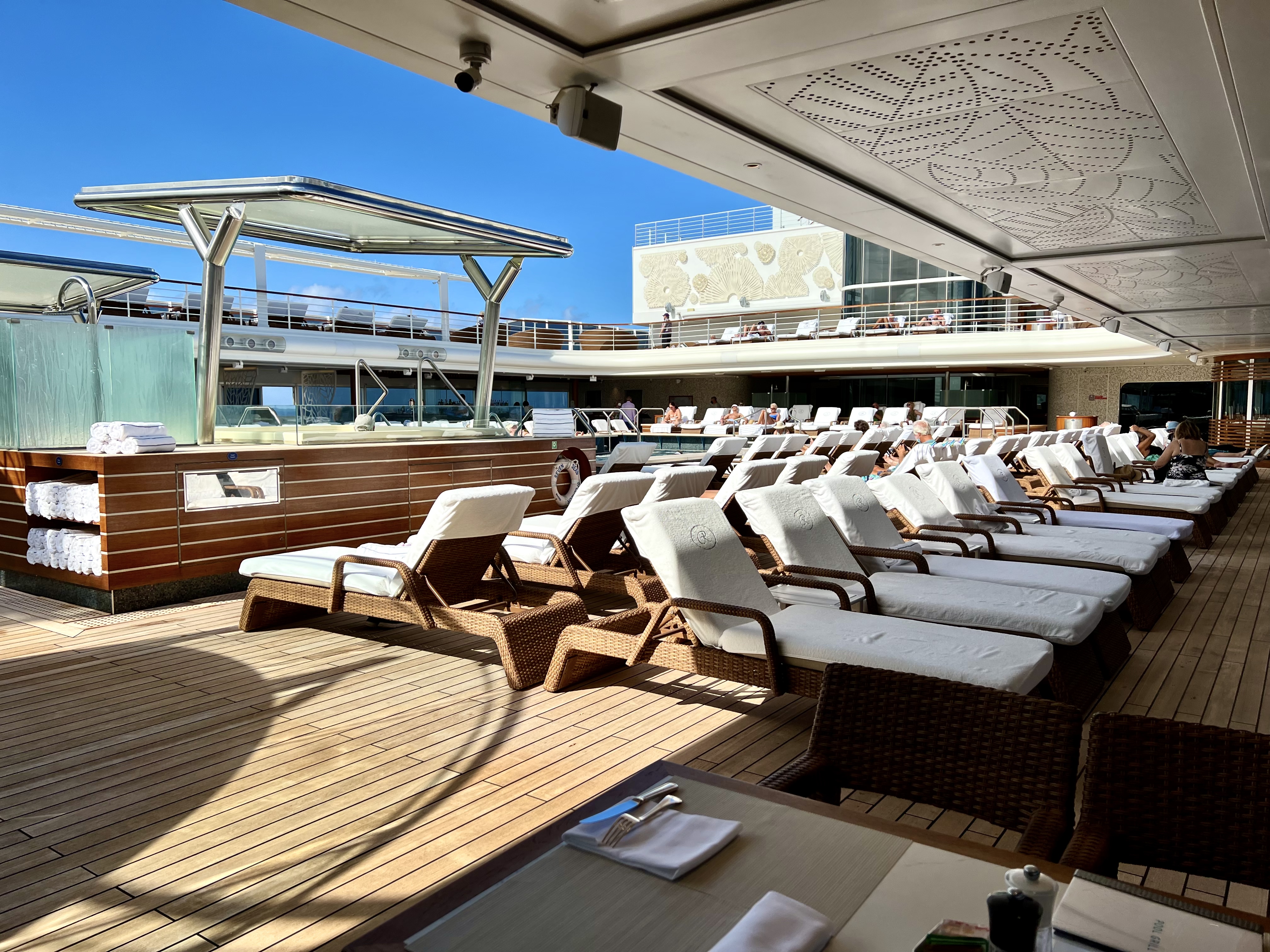 sun or shade on pool deck