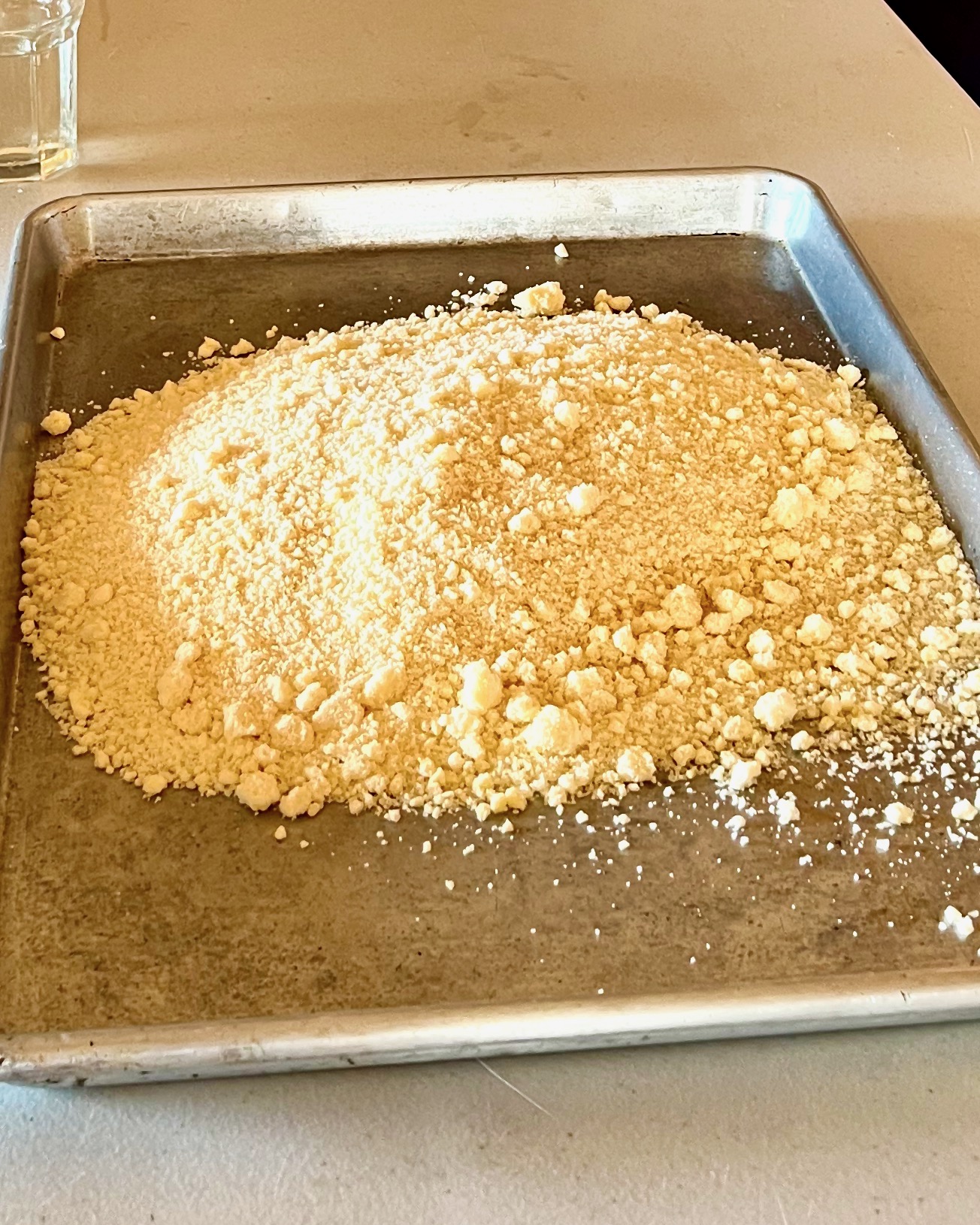 crumbled pastry crust